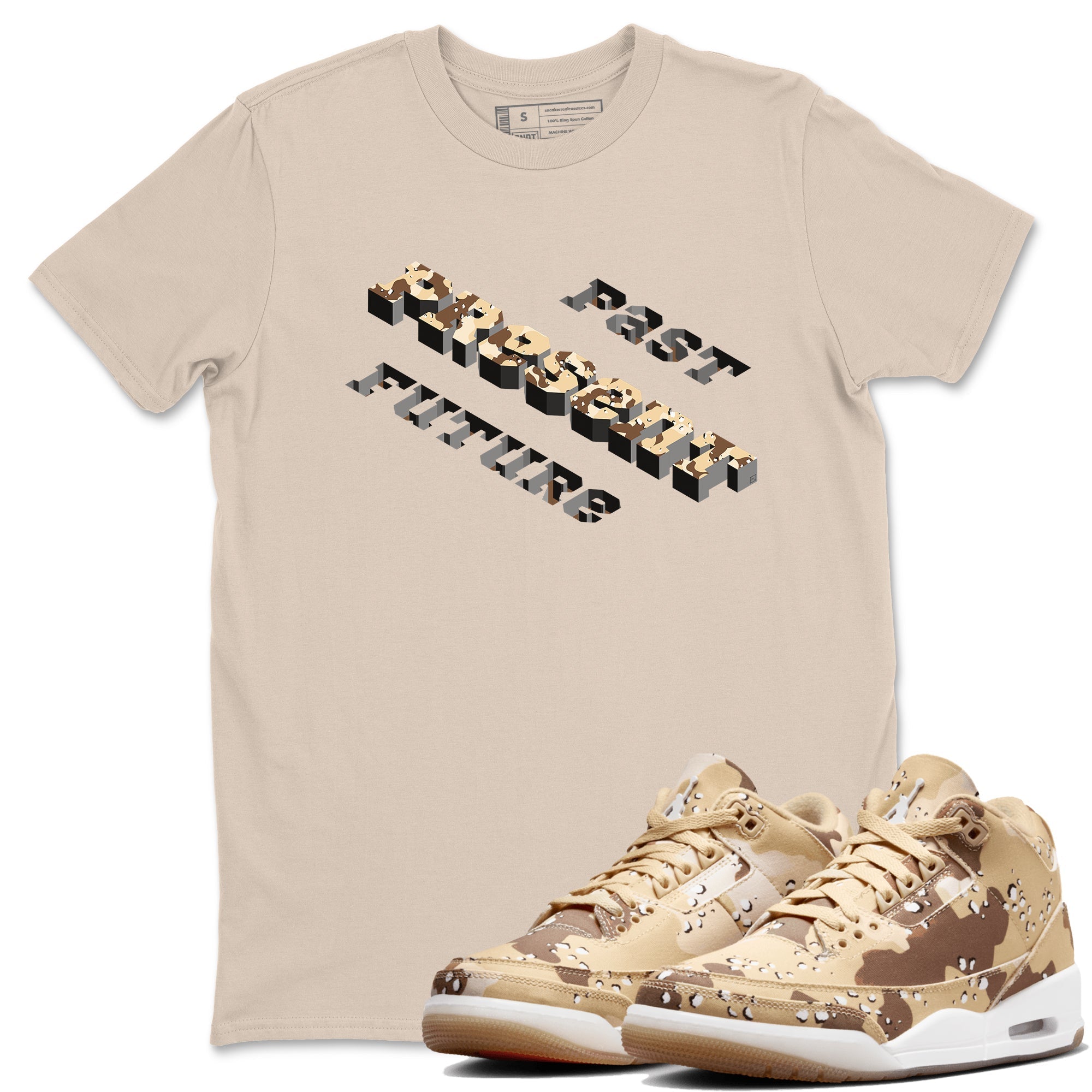 Past Present Future snkmatch Tees - Air Jordan 3 Desert Camo
