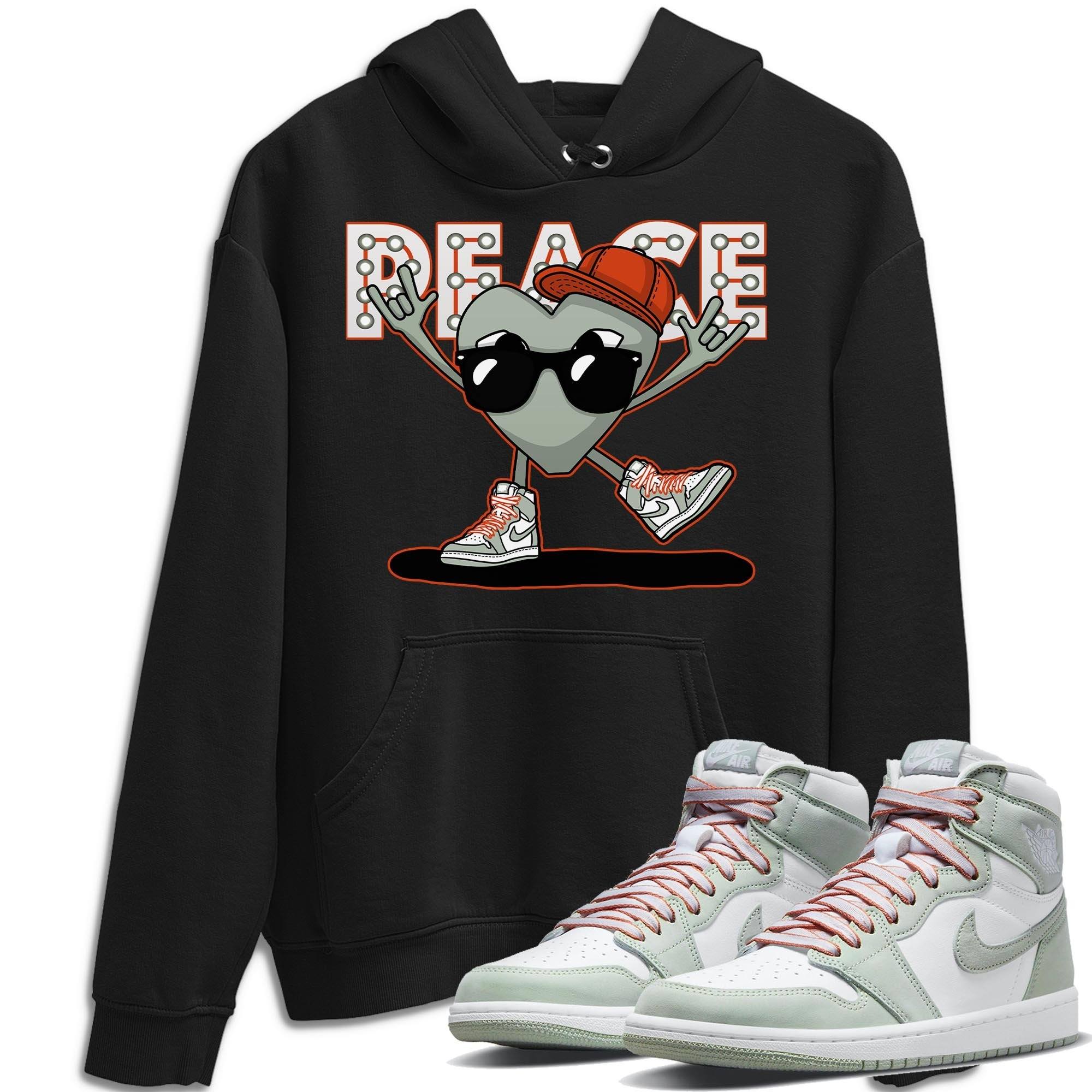 Peace Heart Unisex Tops - Air Jordan 1 Seafoam