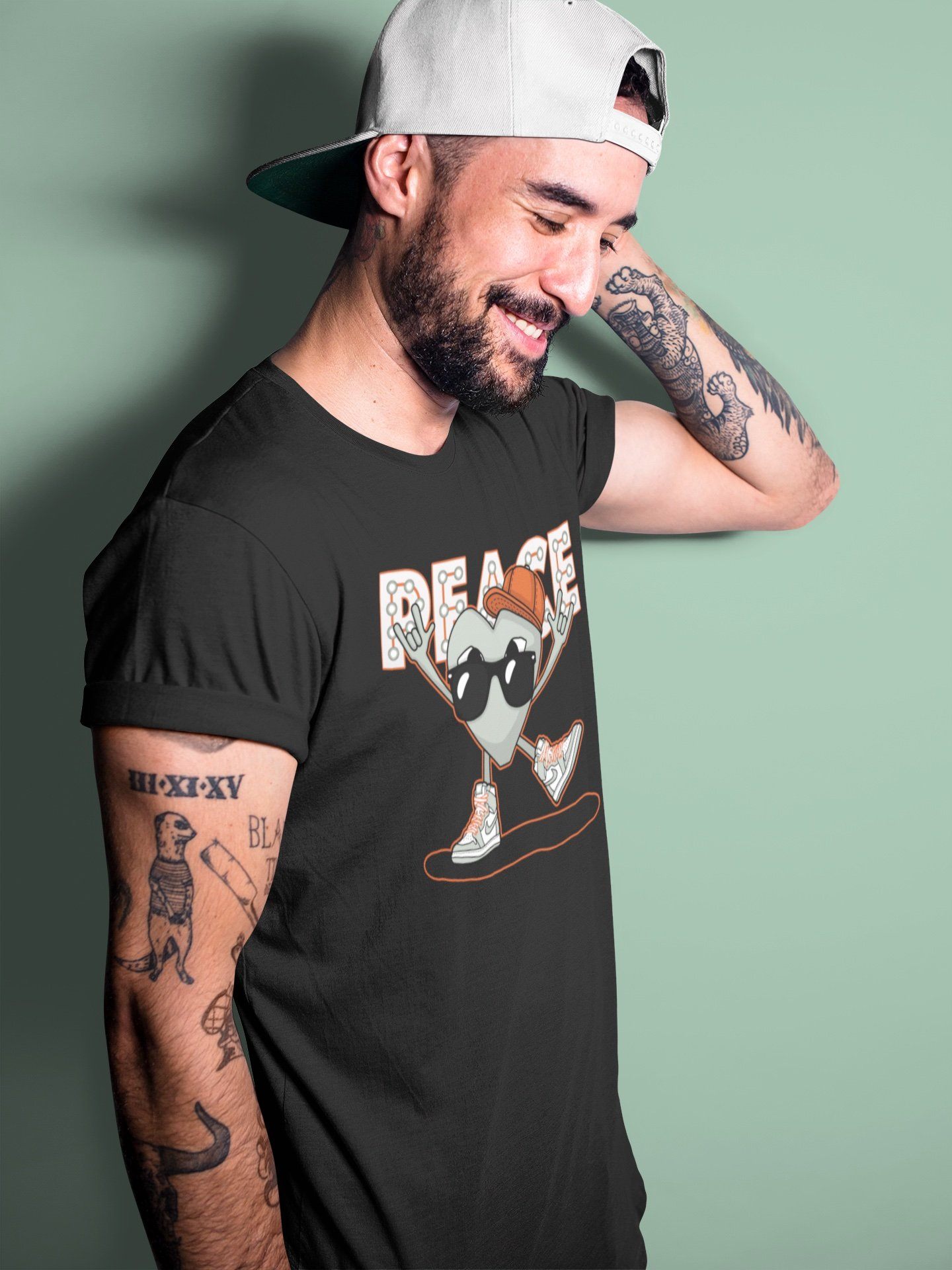 Peace Heart Unisex Tops - Air Jordan 1 Seafoam
