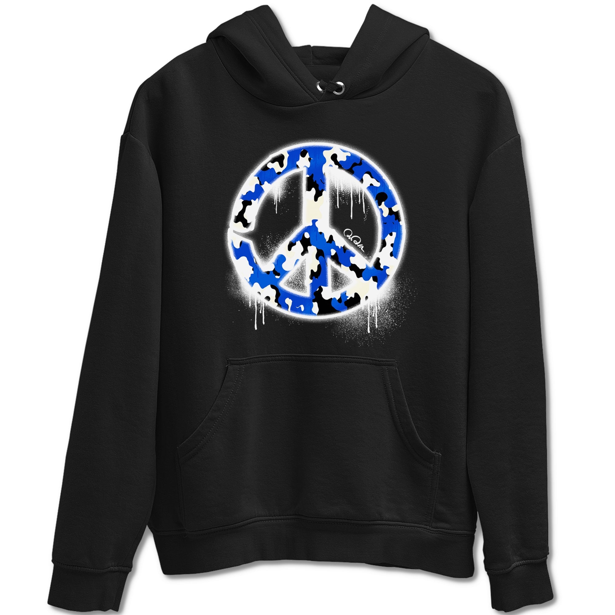 Peace Sign snkmatch Tees - Air Jordan 1 Game Royal
