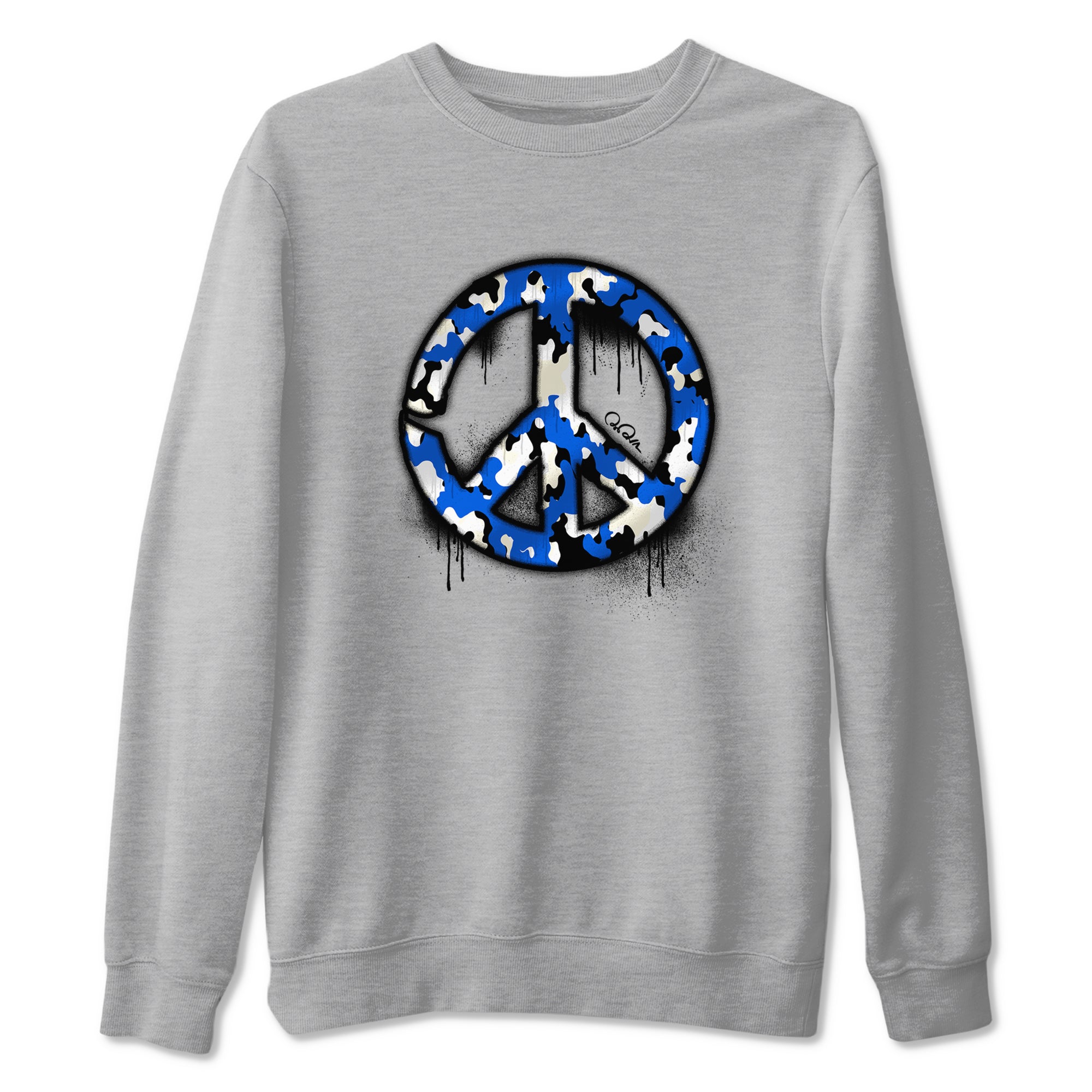Peace Sign snkmatch Tees - Air Jordan 1 Game Royal
