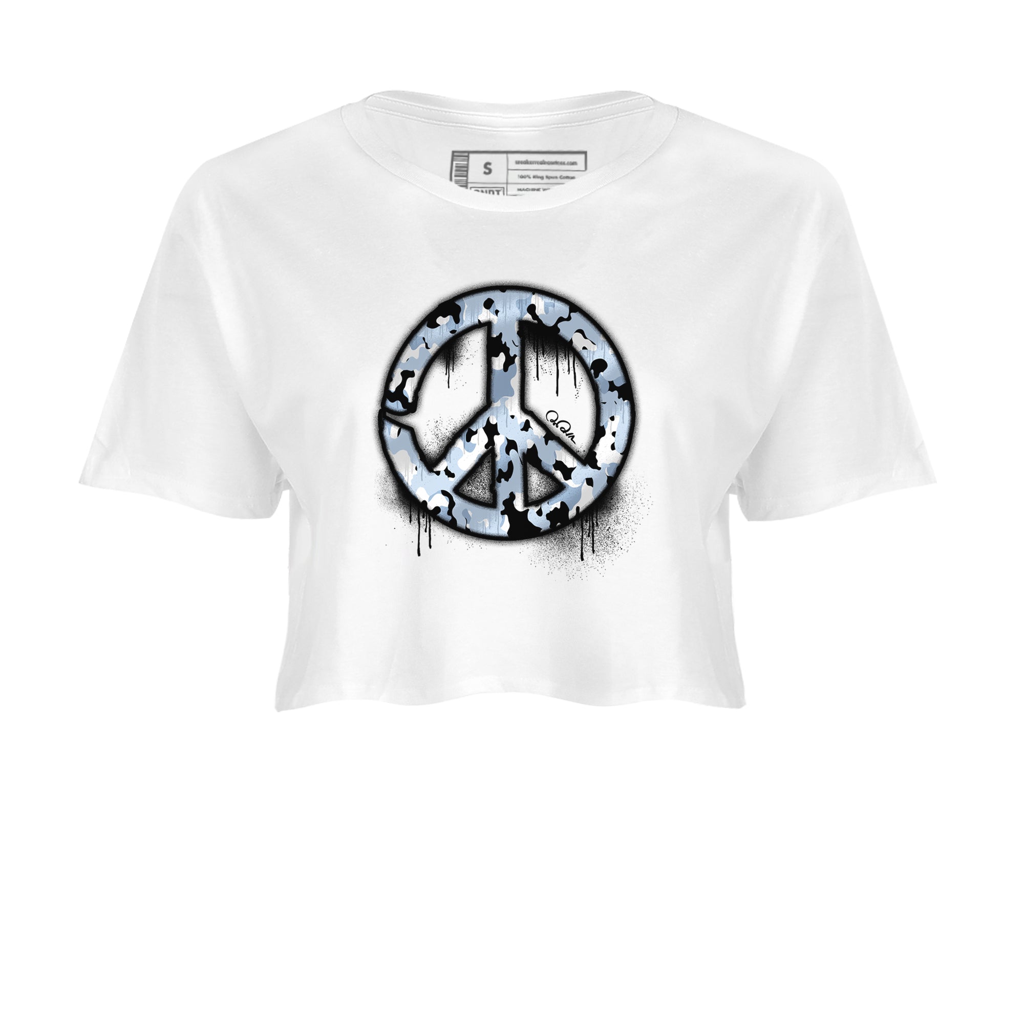 Peace Sign snkmatch Women's Top - Air Jordan 13 Blue Grey