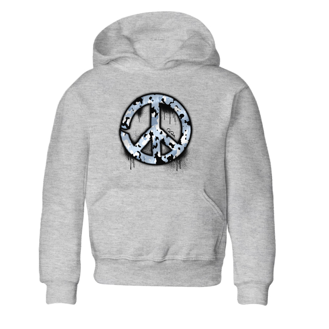 Peace Sign snkmatch Tees Kids - Air Jordan 13 Blue Grey