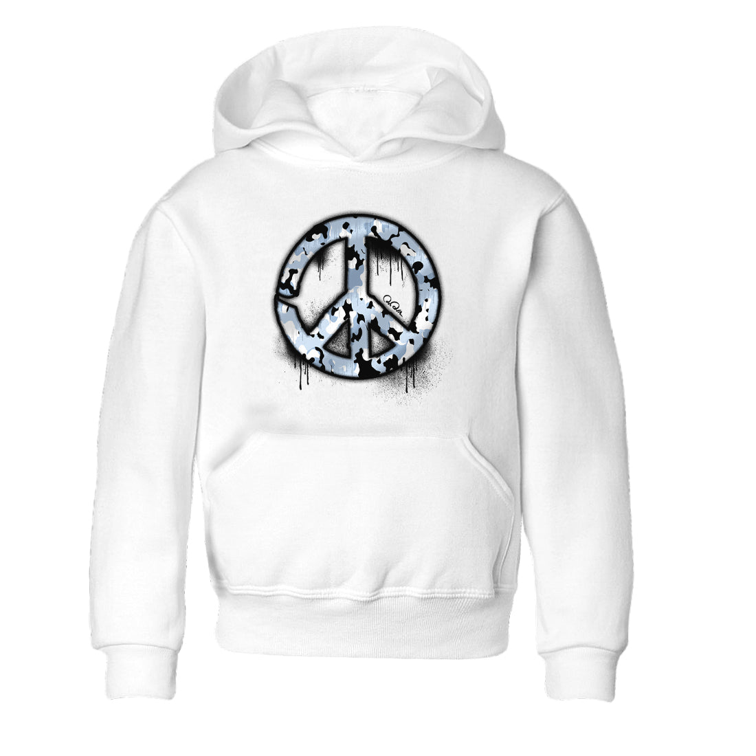 Peace Sign snkmatch Tees Kids - Air Jordan 13 Blue Grey