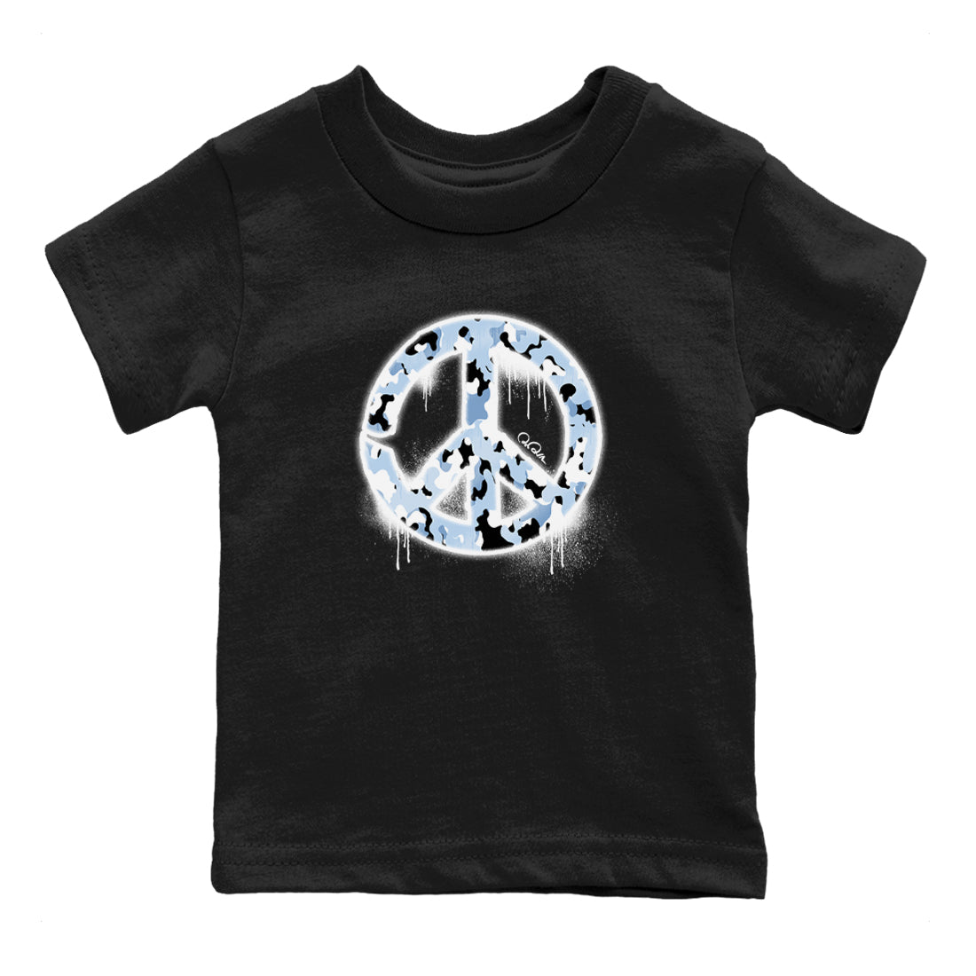 Peace Sign snkmatch Tees Kids - Air Jordan 13 Blue Grey