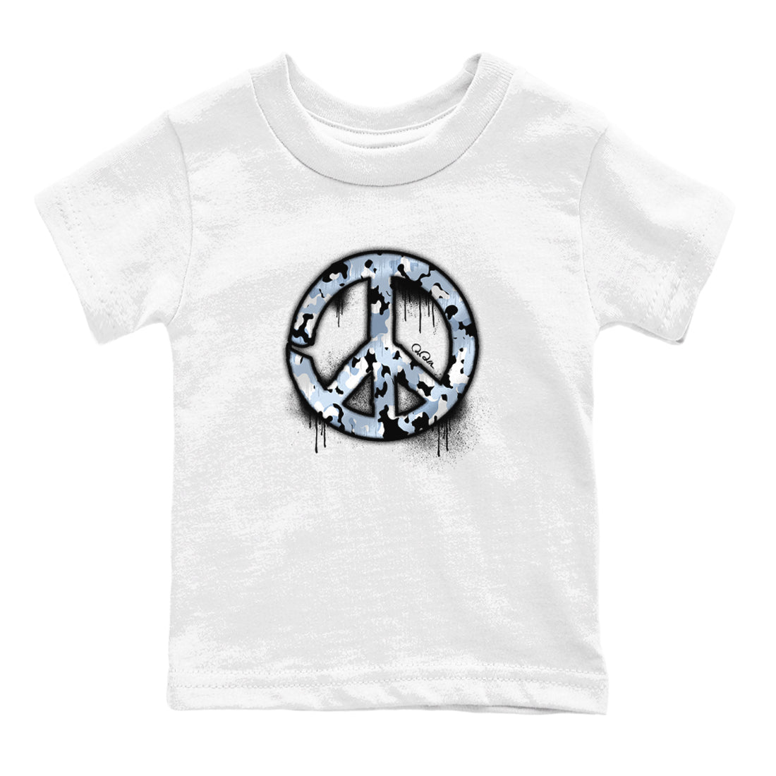 Peace Sign snkmatch Tees Kids - Air Jordan 13 Blue Grey
