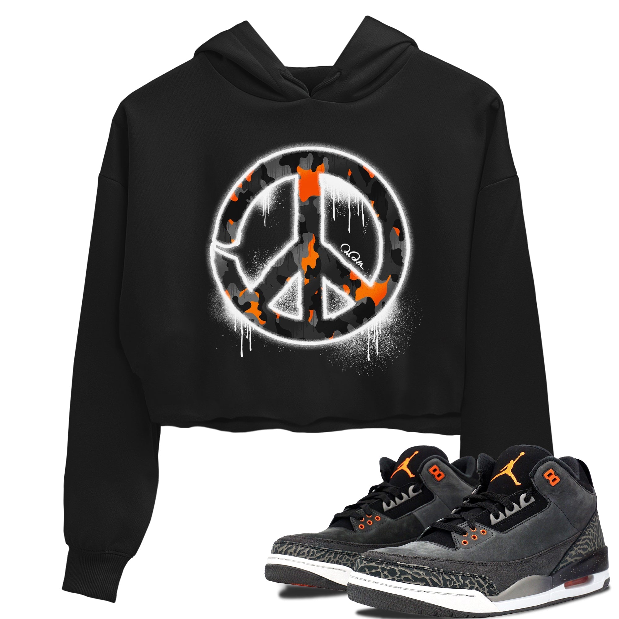 Peace Sign snkmatch Women's Top - Air Jordan 3 Fear