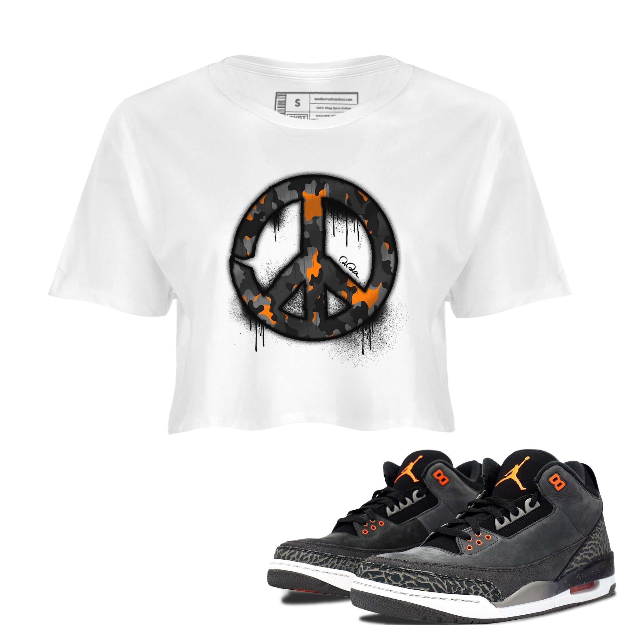 Peace Sign snkmatch Women's Top - Air Jordan 3 Fear