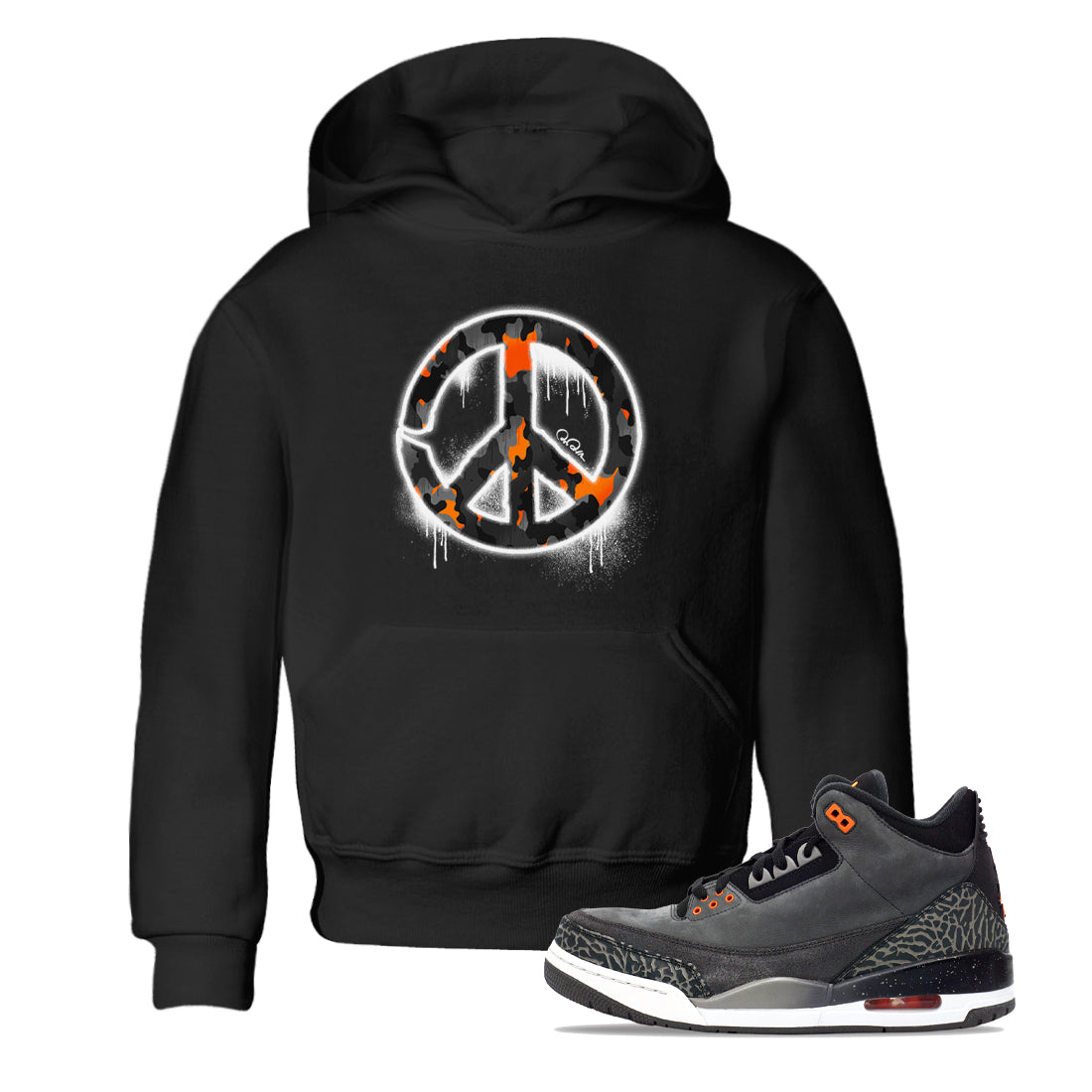 Peace Sign snkmatch Tee Kids - Air Jordan 3 Fear