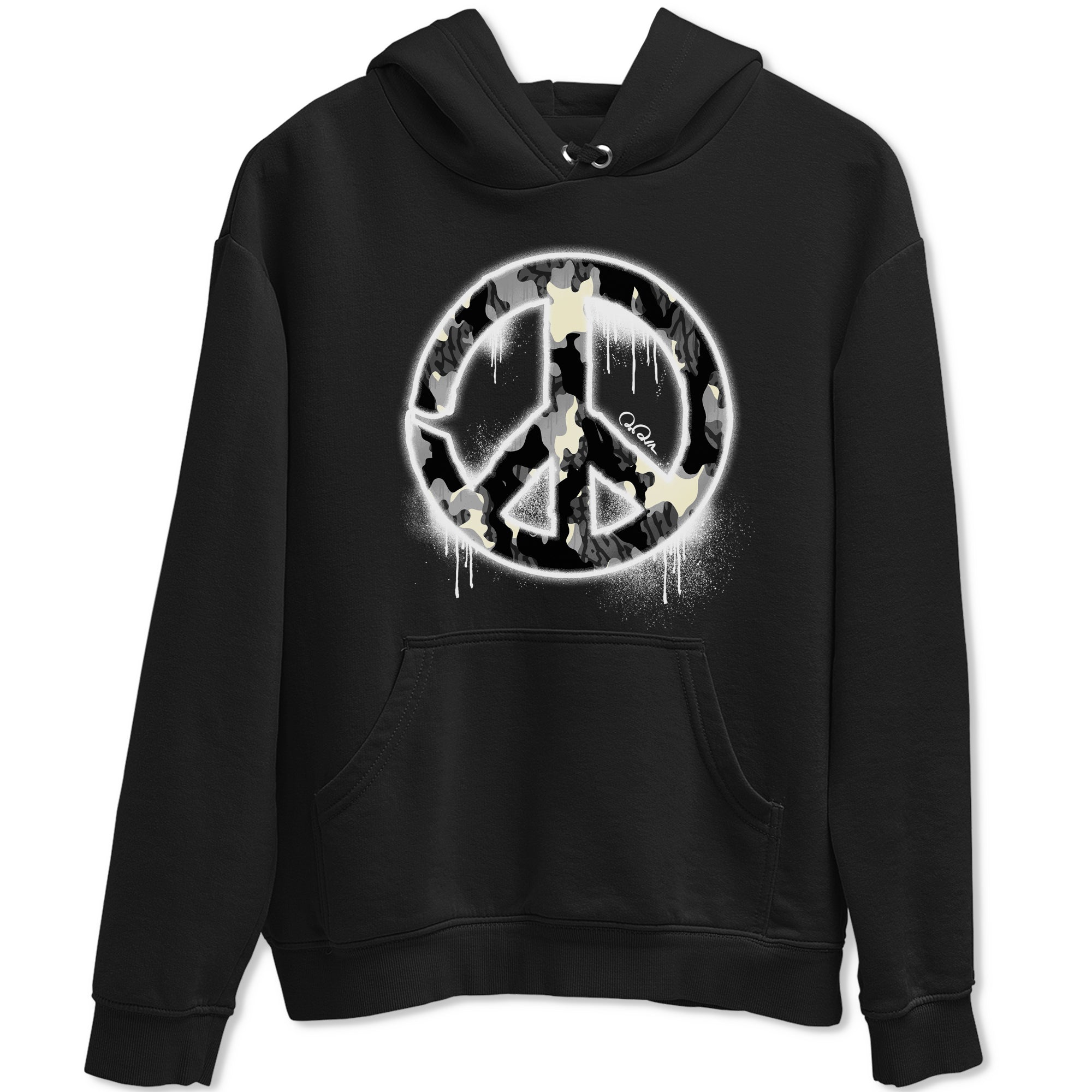 Peace Sign snkmatch Tee - Air Jordan 3 Off Noir
