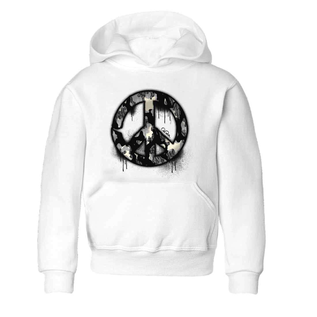 Peace Sign snkmatch Tee Kids - Air Jordan 3 Off Noir