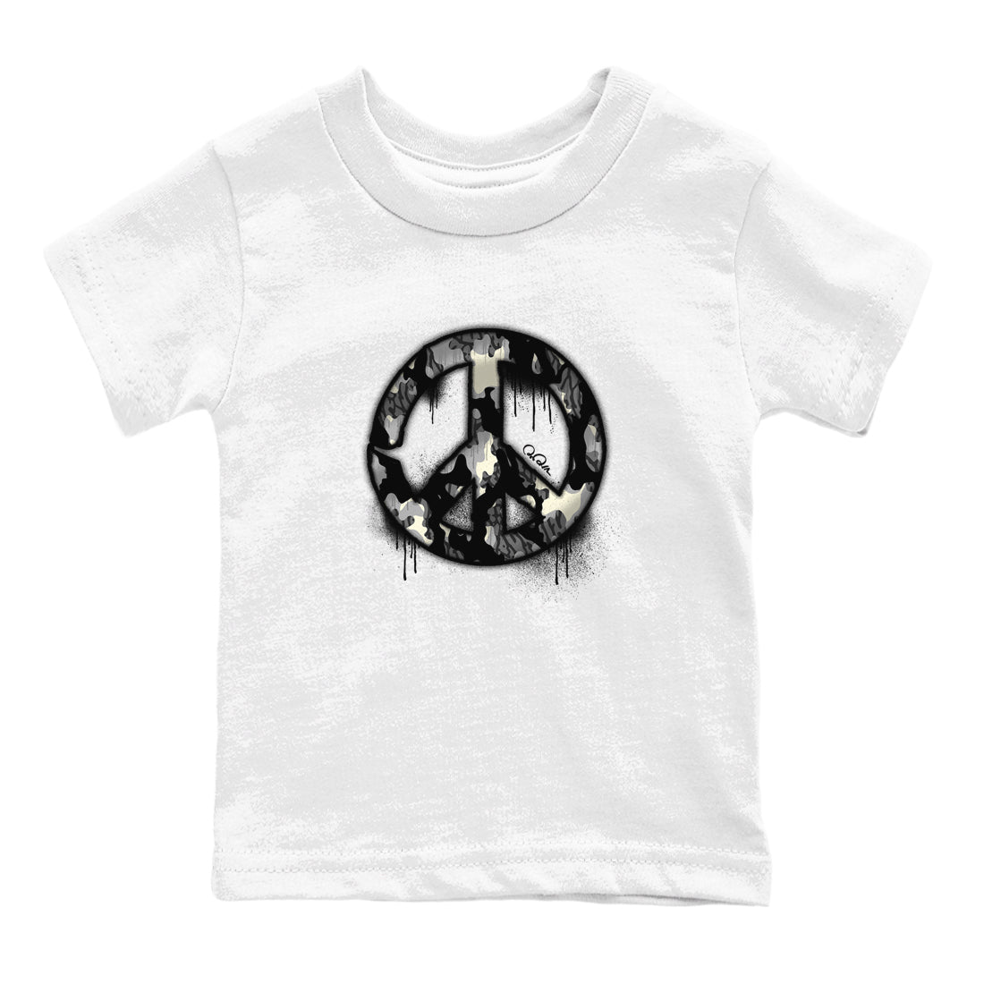 Peace Sign snkmatch Tee Kids - Air Jordan 3 Off Noir