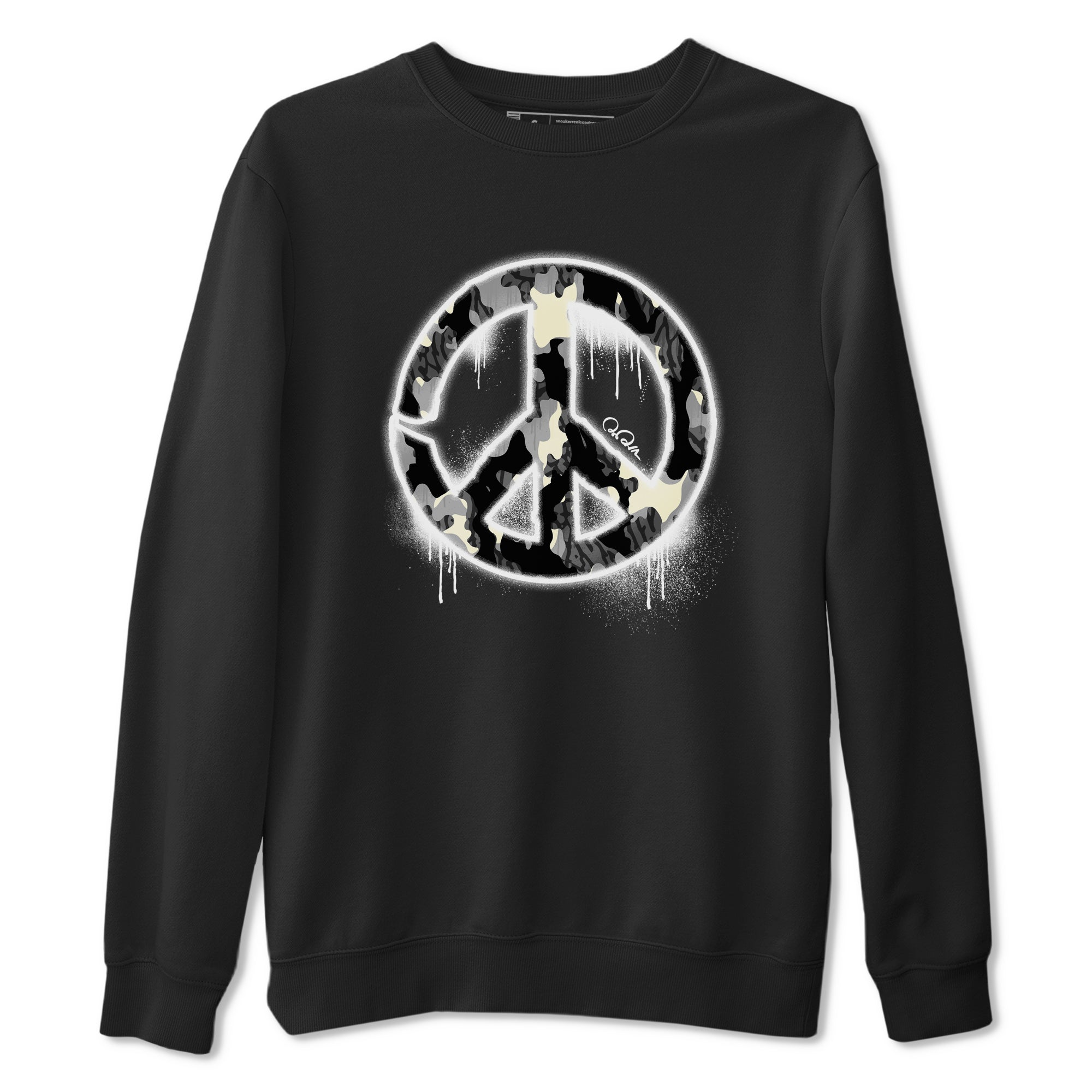 Peace Sign snkmatch Tee - Air Jordan 3 Off Noir