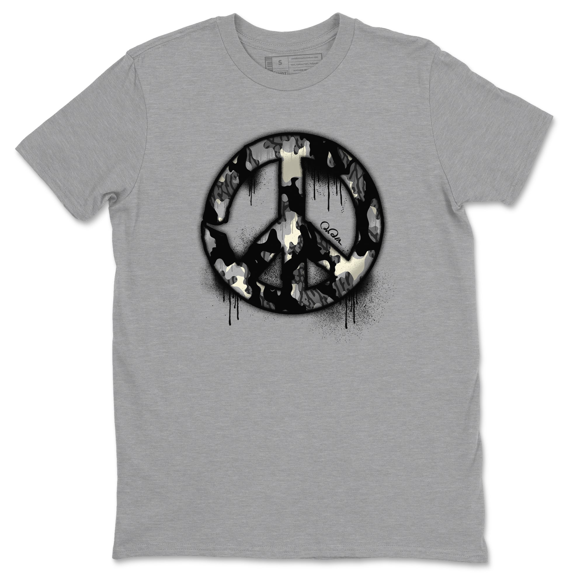 Peace Sign snkmatch Tee - Air Jordan 3 Off Noir