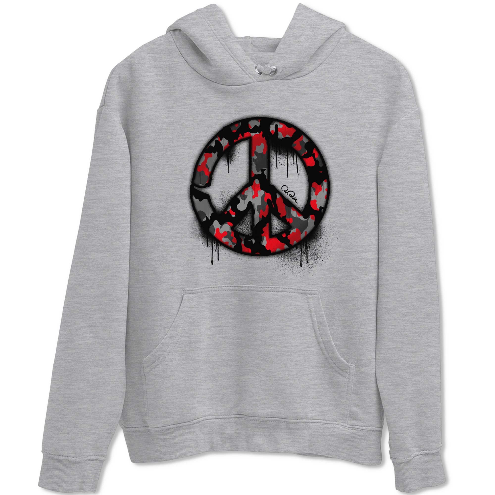 Peace Sign snkmatch Tee - Air Jordan 4 Bred Reimagined