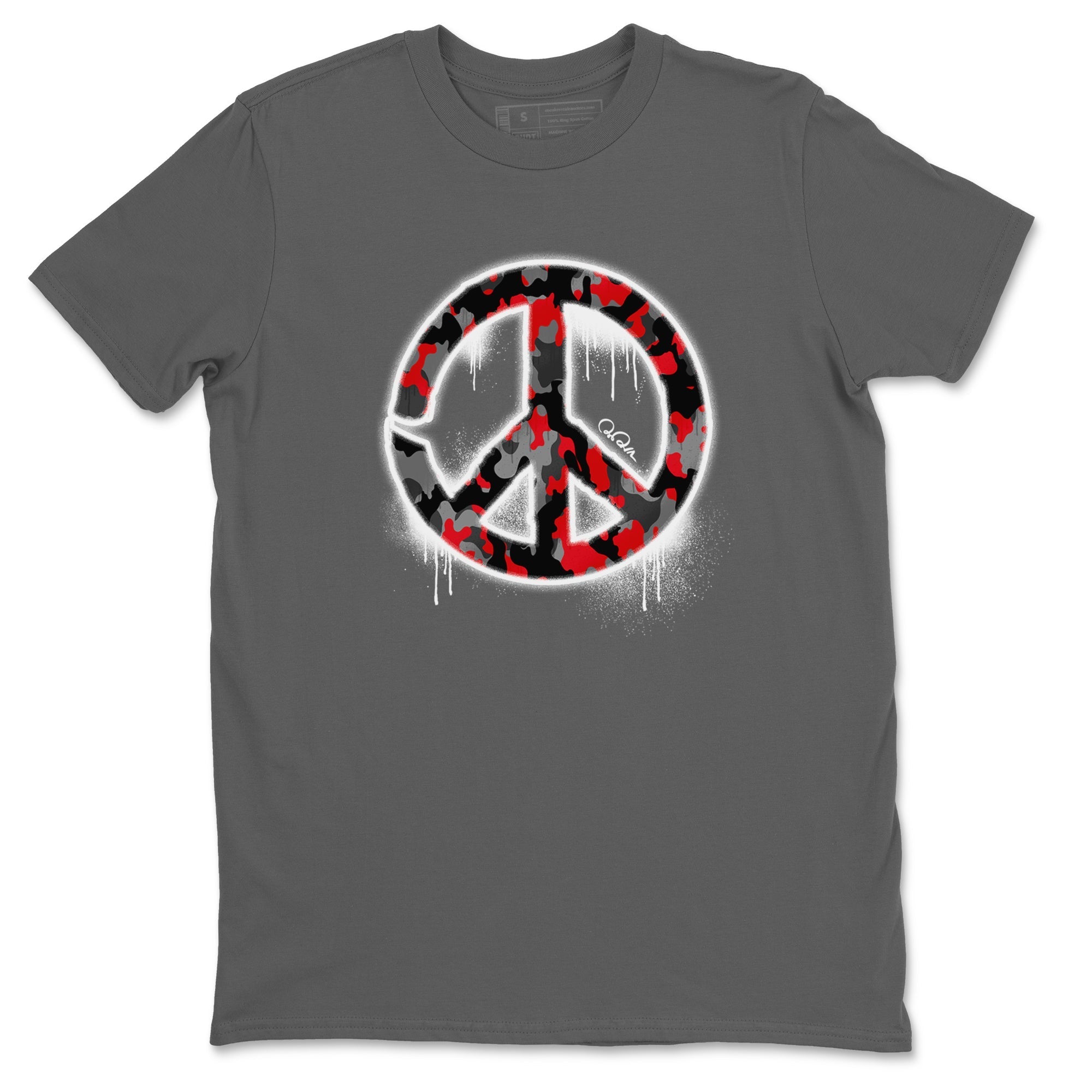 Peace Sign snkmatch Tee - Air Jordan 4 Bred Reimagined