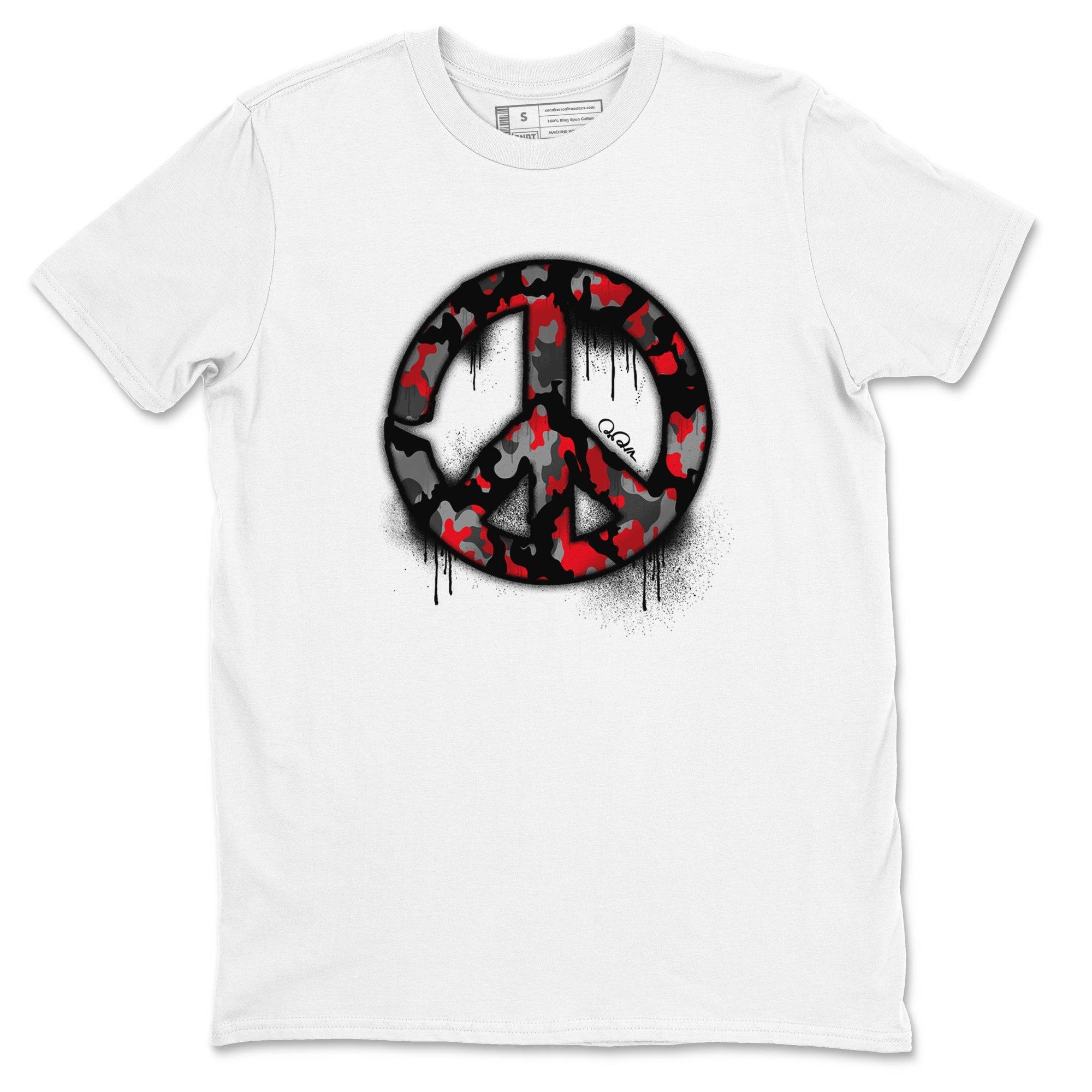 Peace Sign snkmatch Tee - Air Jordan 4 Bred Reimagined