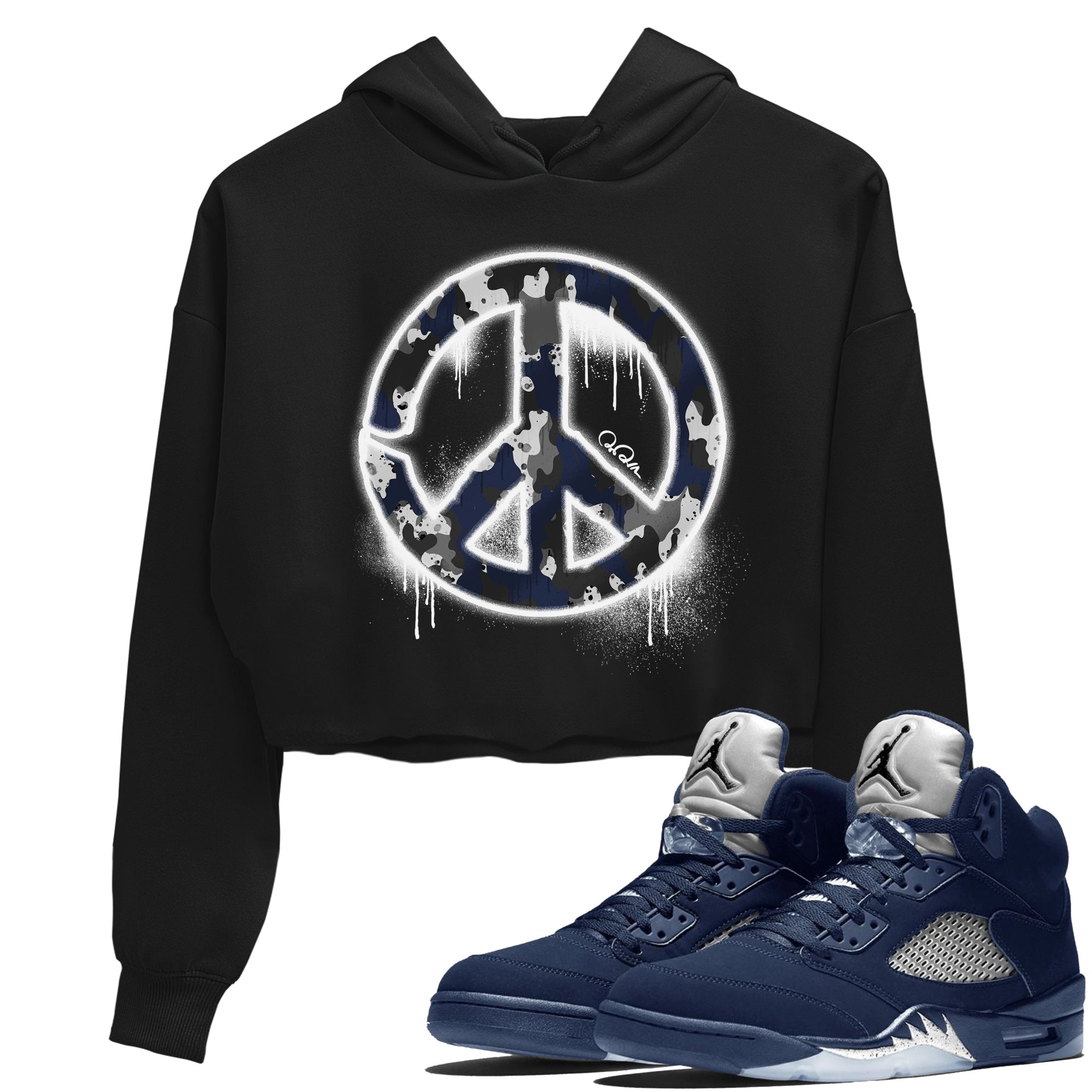 Peace Sign snkmatch Women's Top - Air Jordan 5 Georgetown