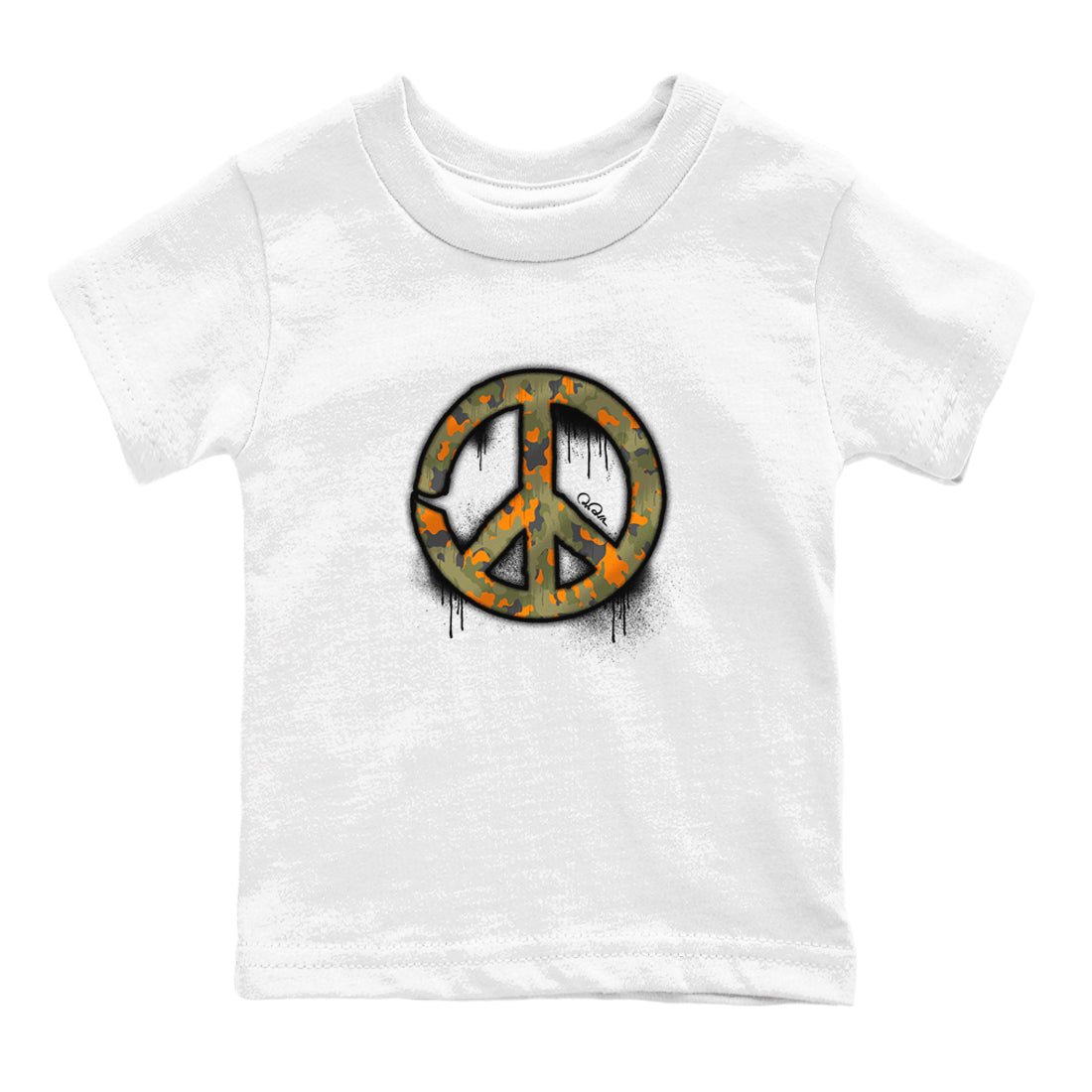 Peace Sign snkmatch Tees Kids - Air Jordan 5 Olive