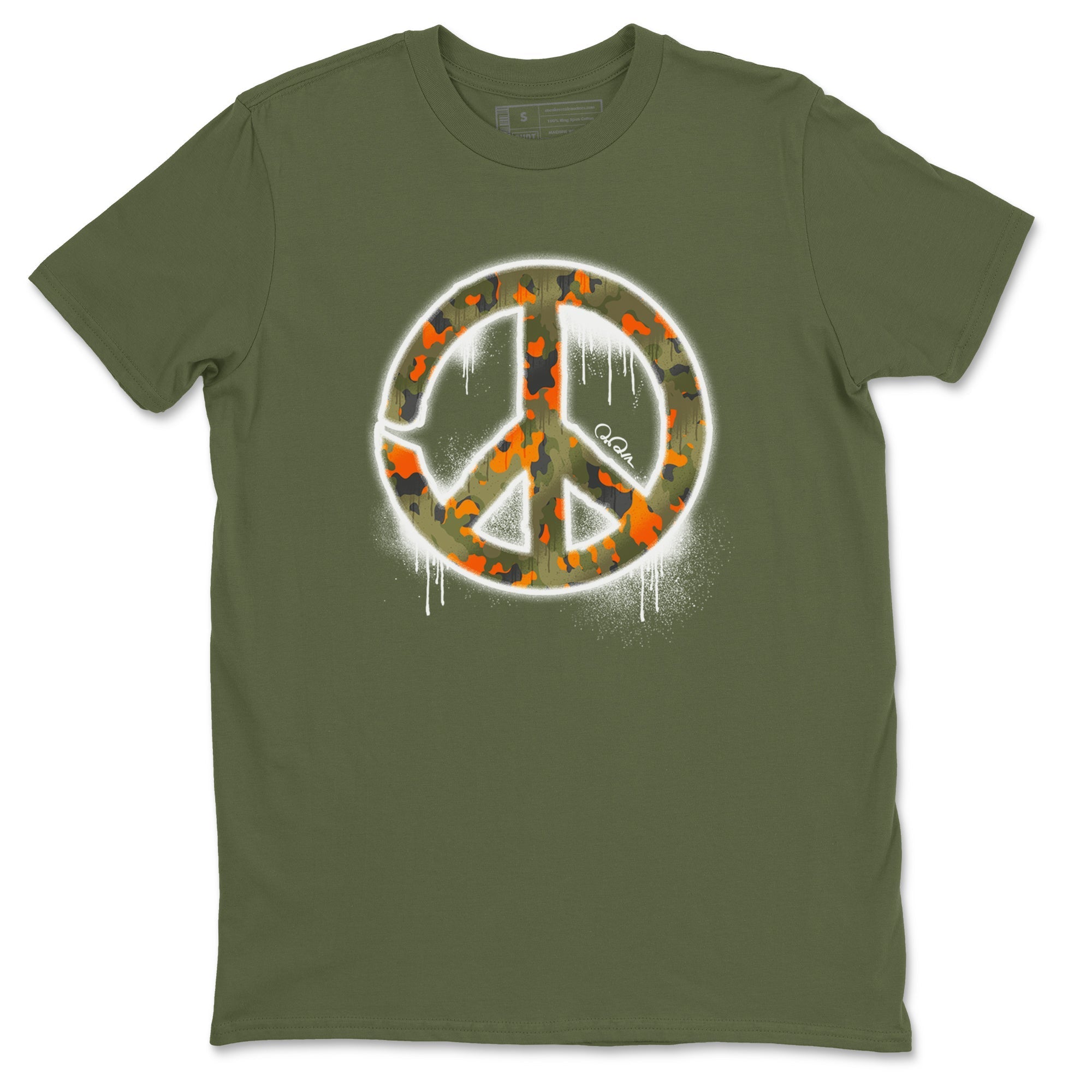 Peace Sign snkmatch Tees - Air Jordan 5 Olive