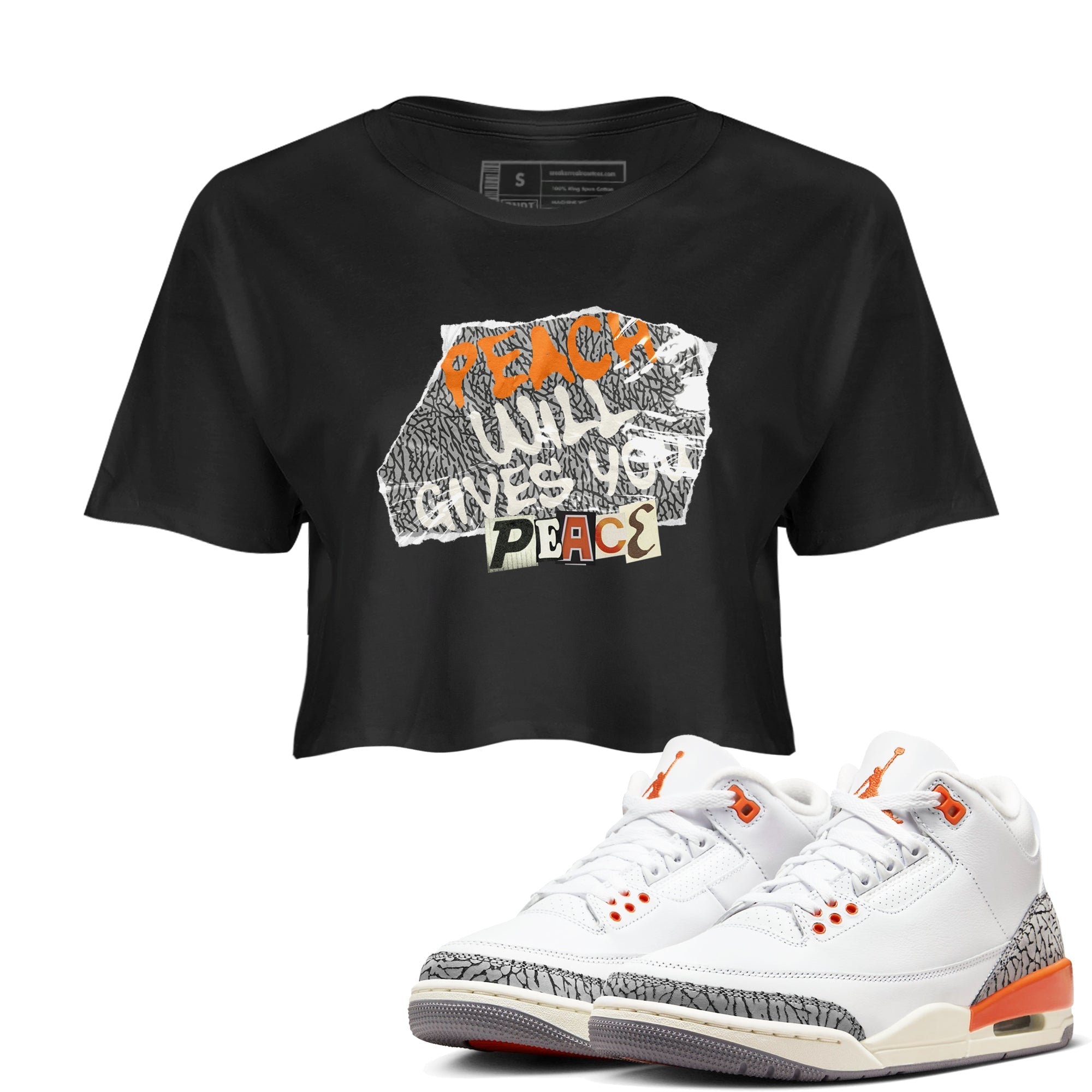 Peach Will Gives You Peace snkmatch Women's Top - Air Jordan 3 Georgia Peach