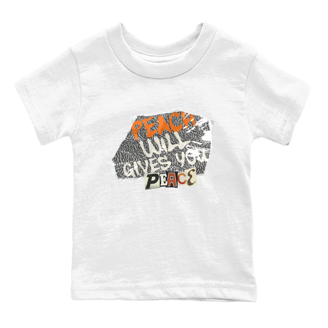 Peach Will Gives You Peace snkmatch Tees Kids - Air Jordan 3 Georgia Peach
