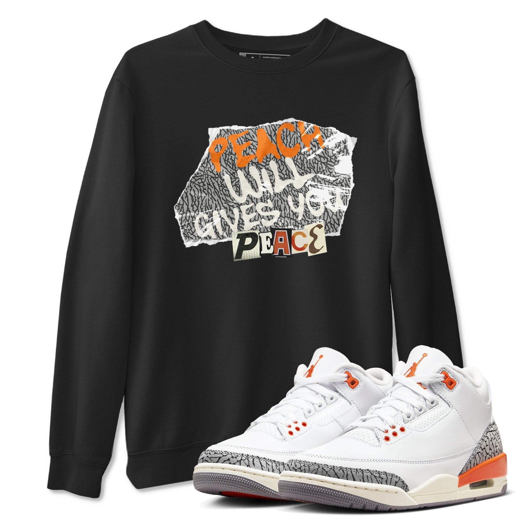 Peach Will Gives You Peace snkmatch Tees - Air Jordan 3 Georgia Peach