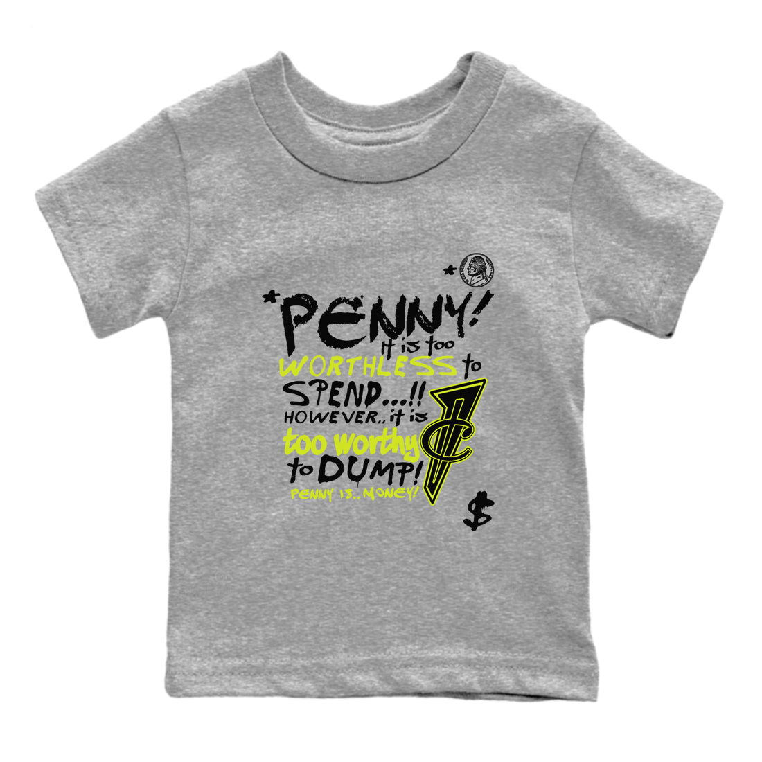 Penny Is snkmatch Tees Kids - Air Foamposite One Black Volt