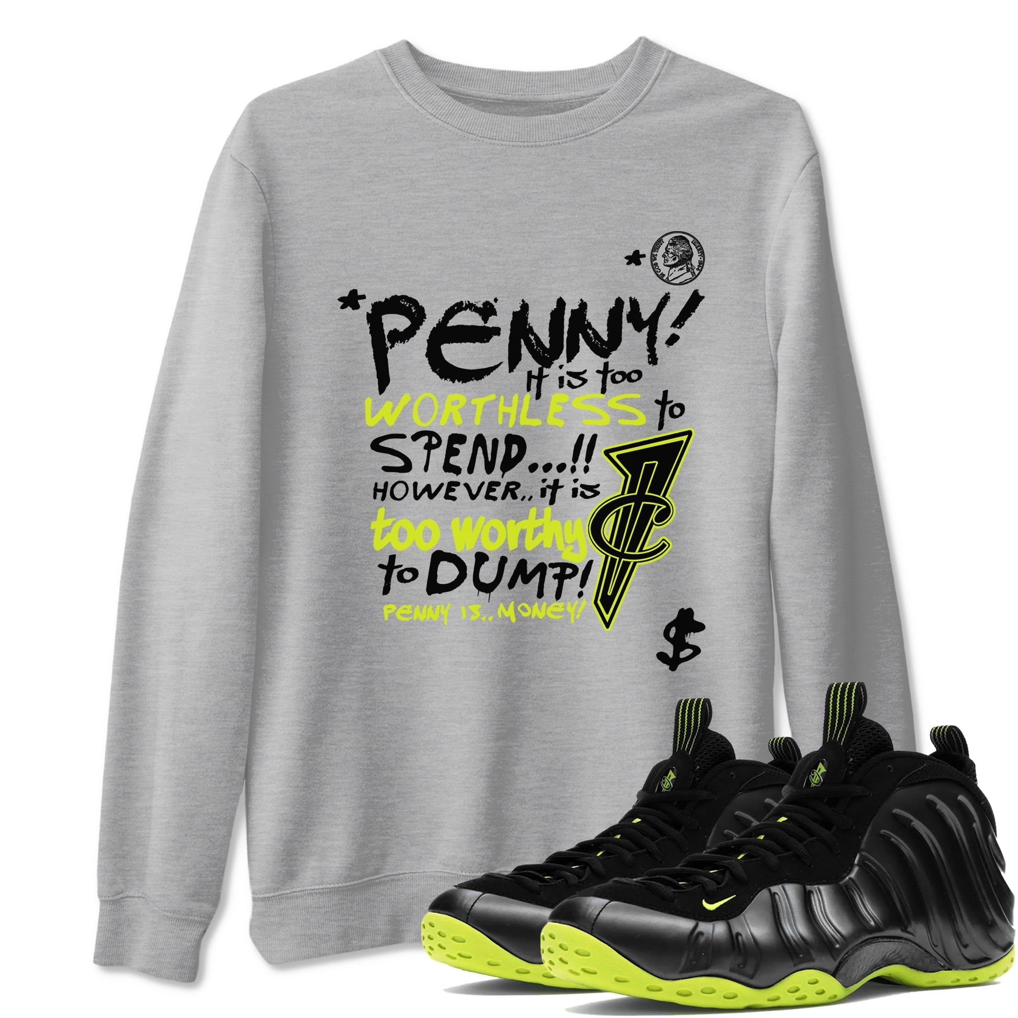 Penny Is snkmatch Tees - Air Foamposite One Black Volt
