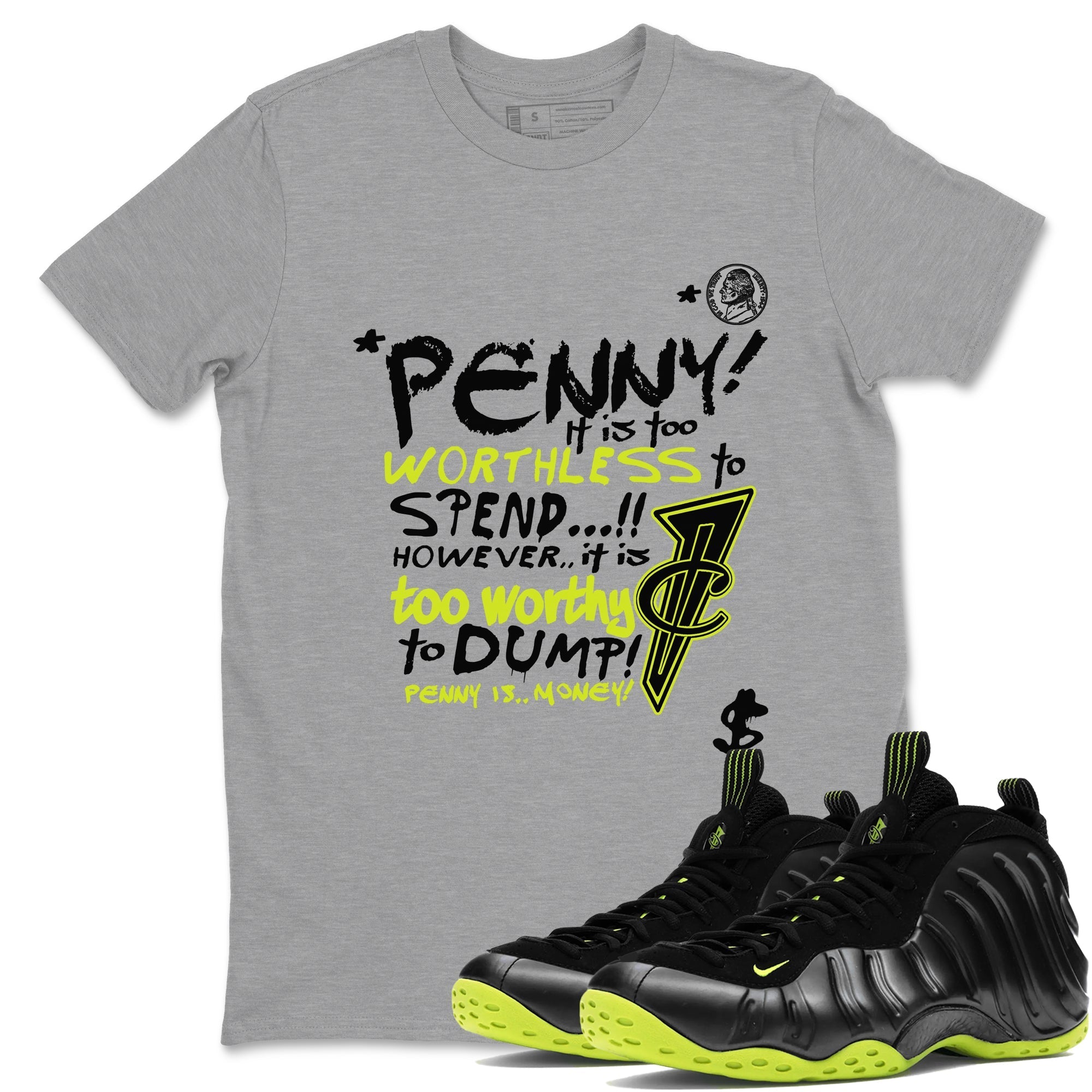 Penny Is snkmatch Tees - Air Foamposite One Black Volt
