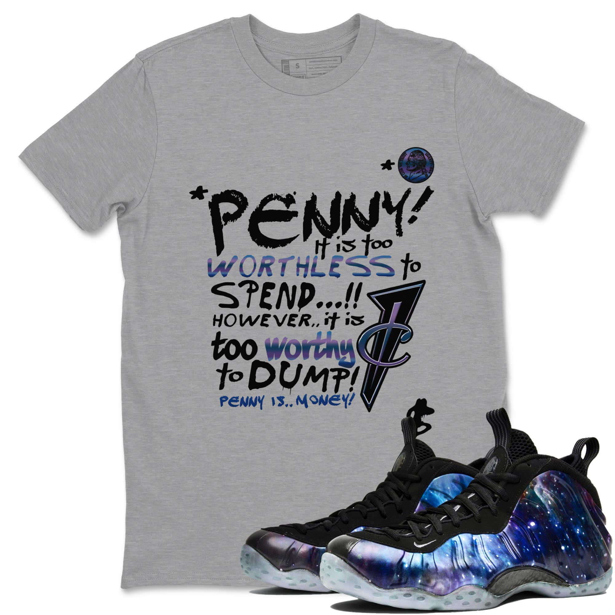 Penny Is snkmatch Tees - Air Foamposite One Galaxy