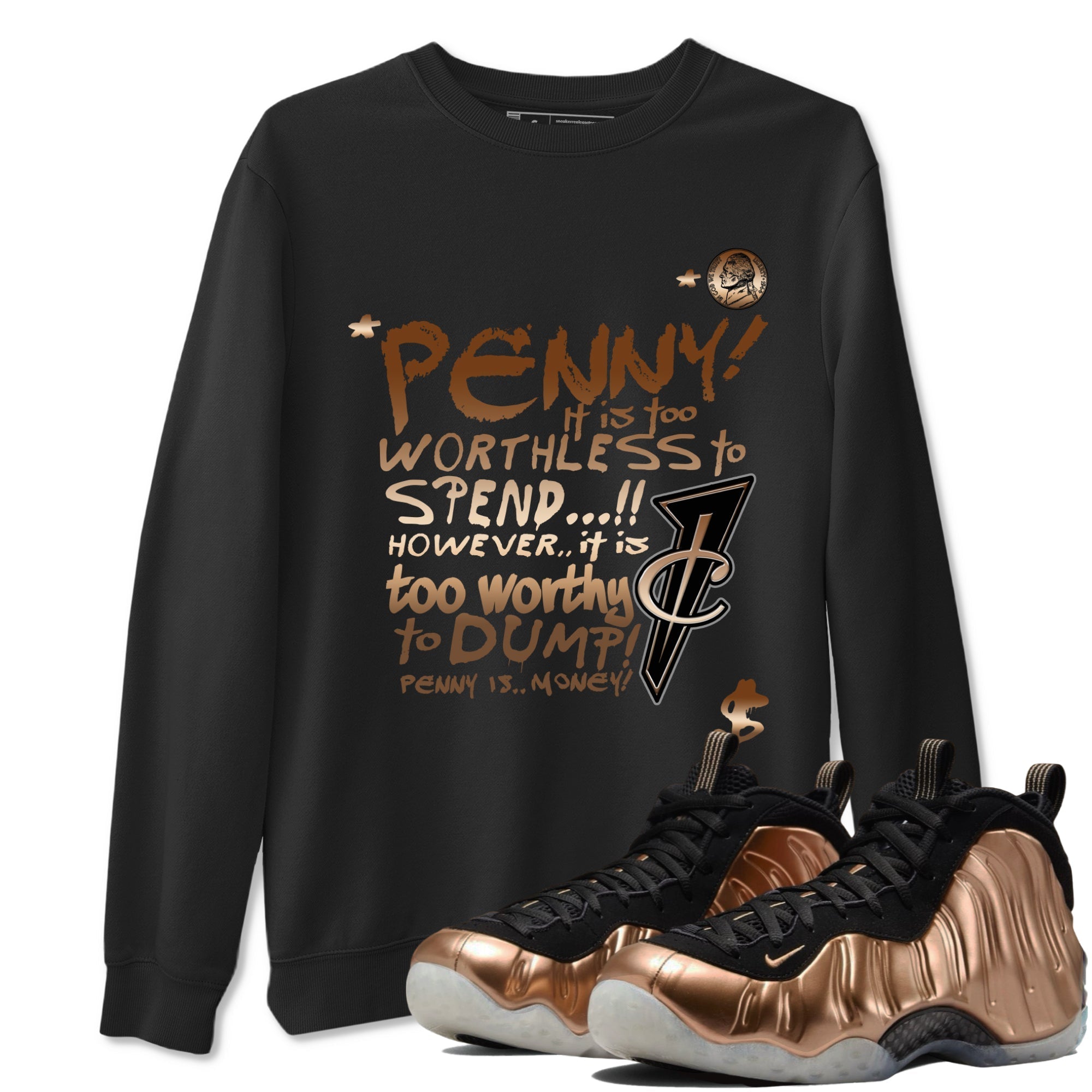 Penny Is snkmatch Tees - Air Foamposite One Metallic Copper