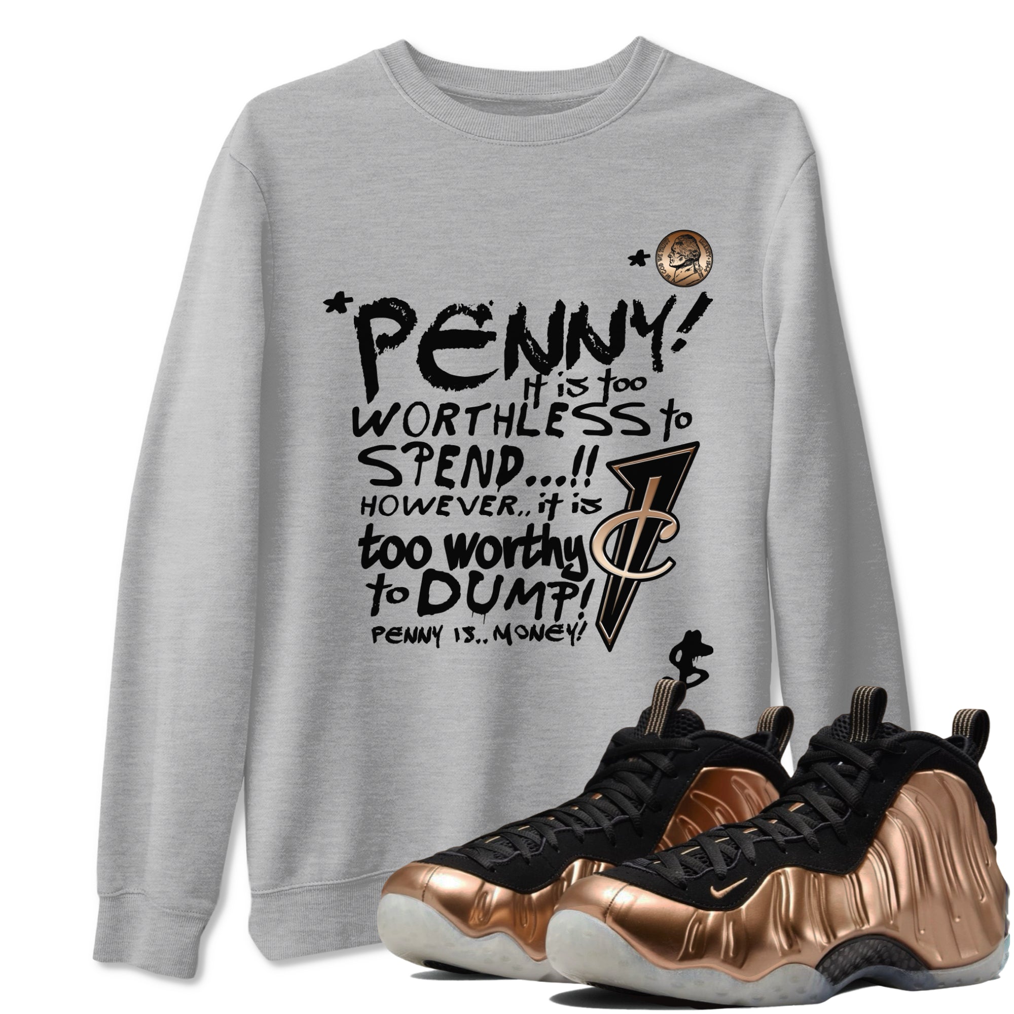 Penny Is snkmatch Tees - Air Foamposite One Metallic Copper