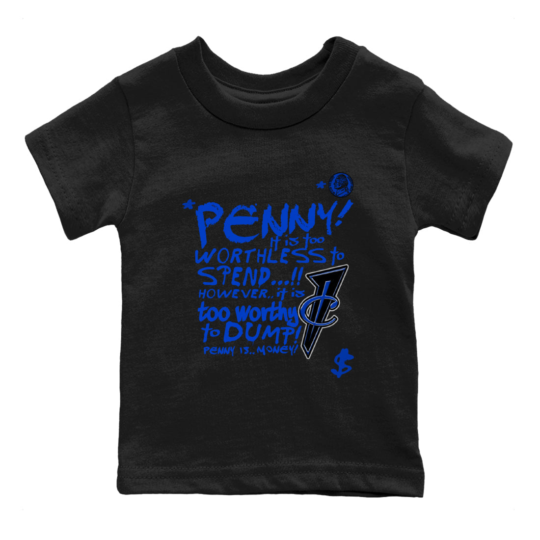Penny Is snkmatch Tees Kids - Air Foamposite One Royal