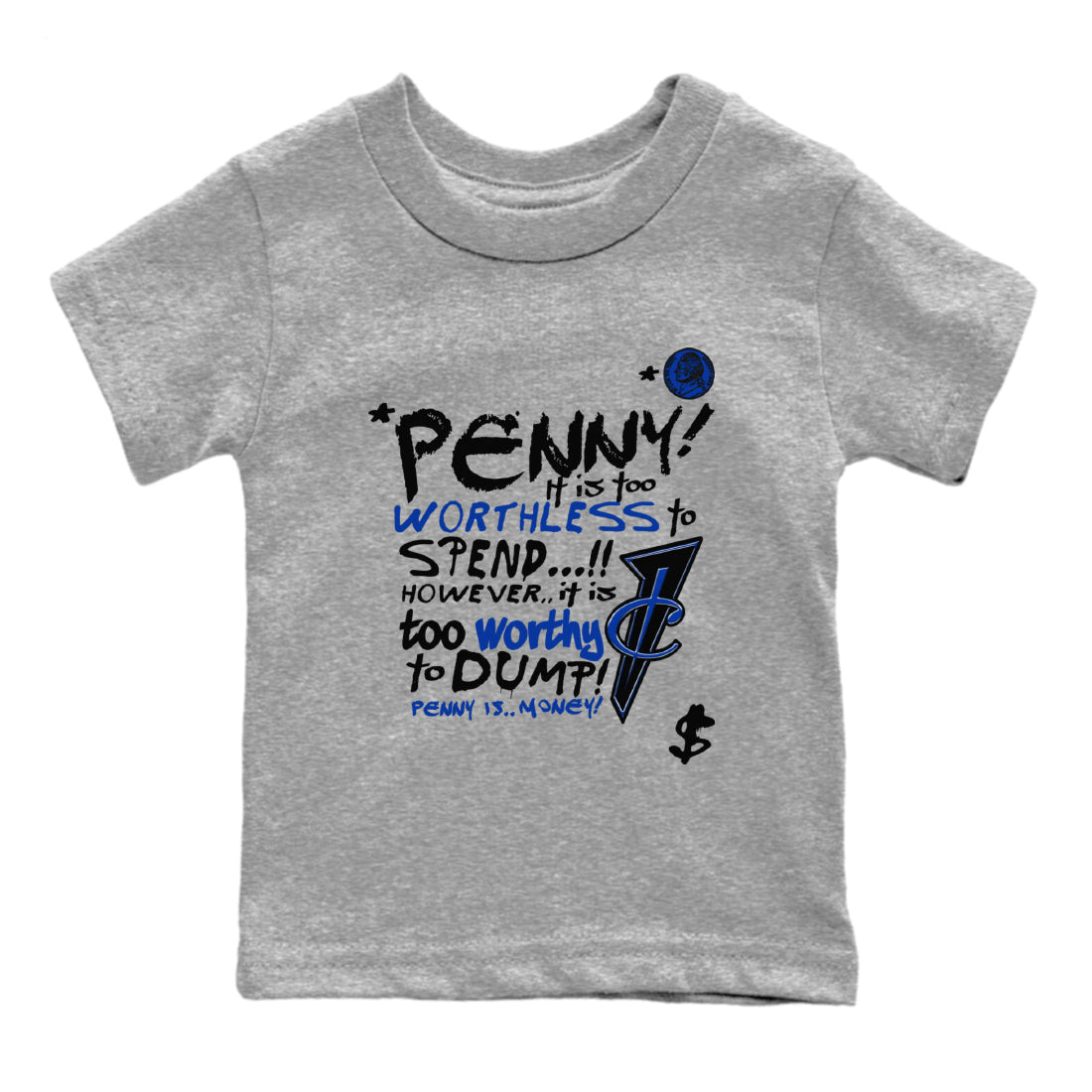 Penny Is snkmatch Tees Kids - Air Foamposite One Royal