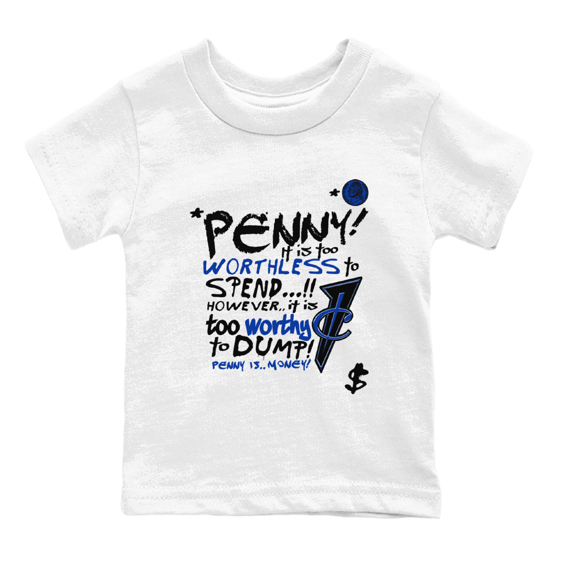 Penny Is snkmatch Tees Kids - Air Foamposite One Royal