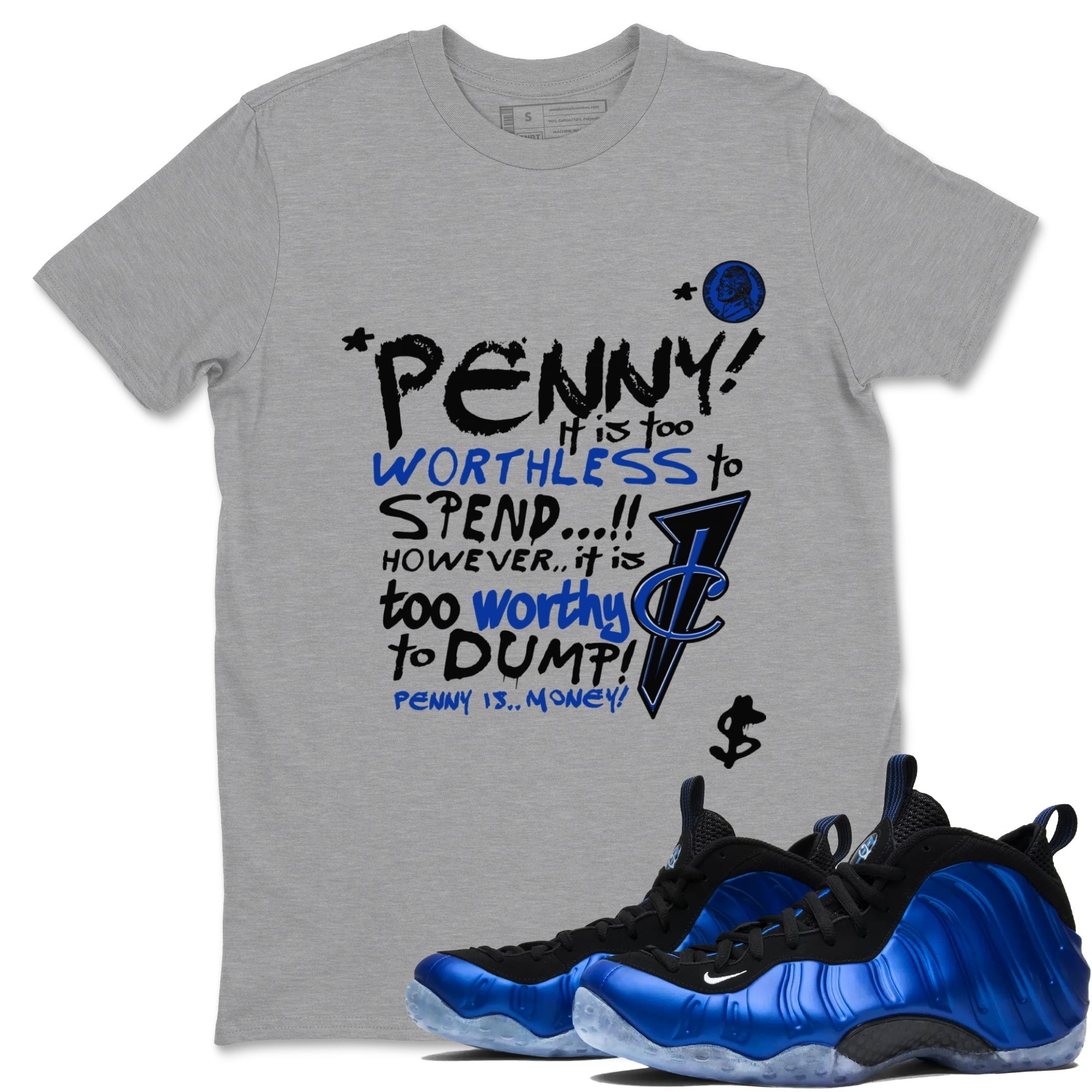 Penny Is snkmatch Tees - Air Foamposite One Royal