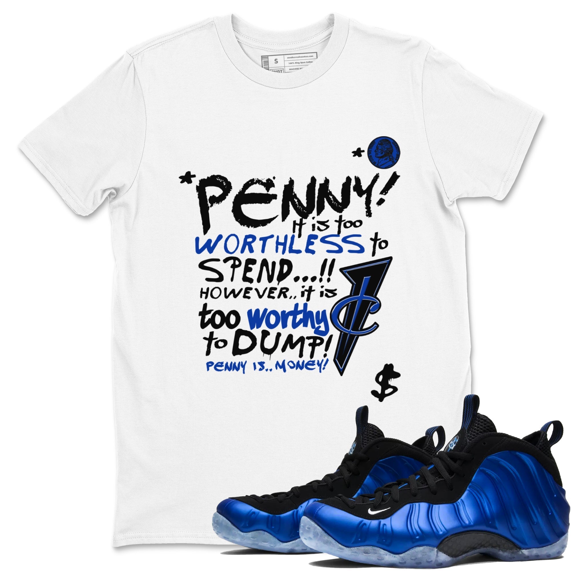 Penny Is snkmatch Tees - Air Foamposite One Royal