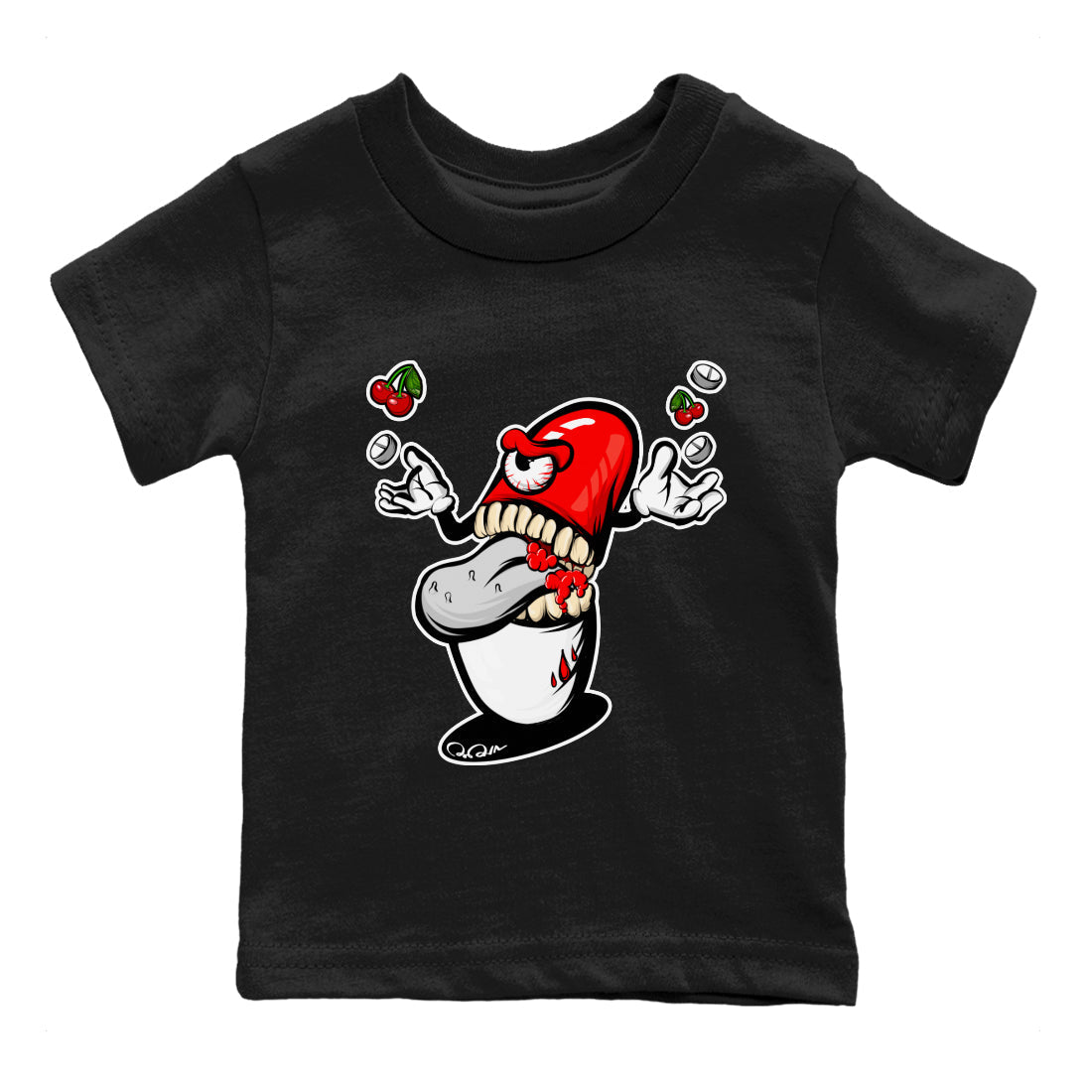 Pill Monster Kids Tops - Air Jordan 12 Cherry
