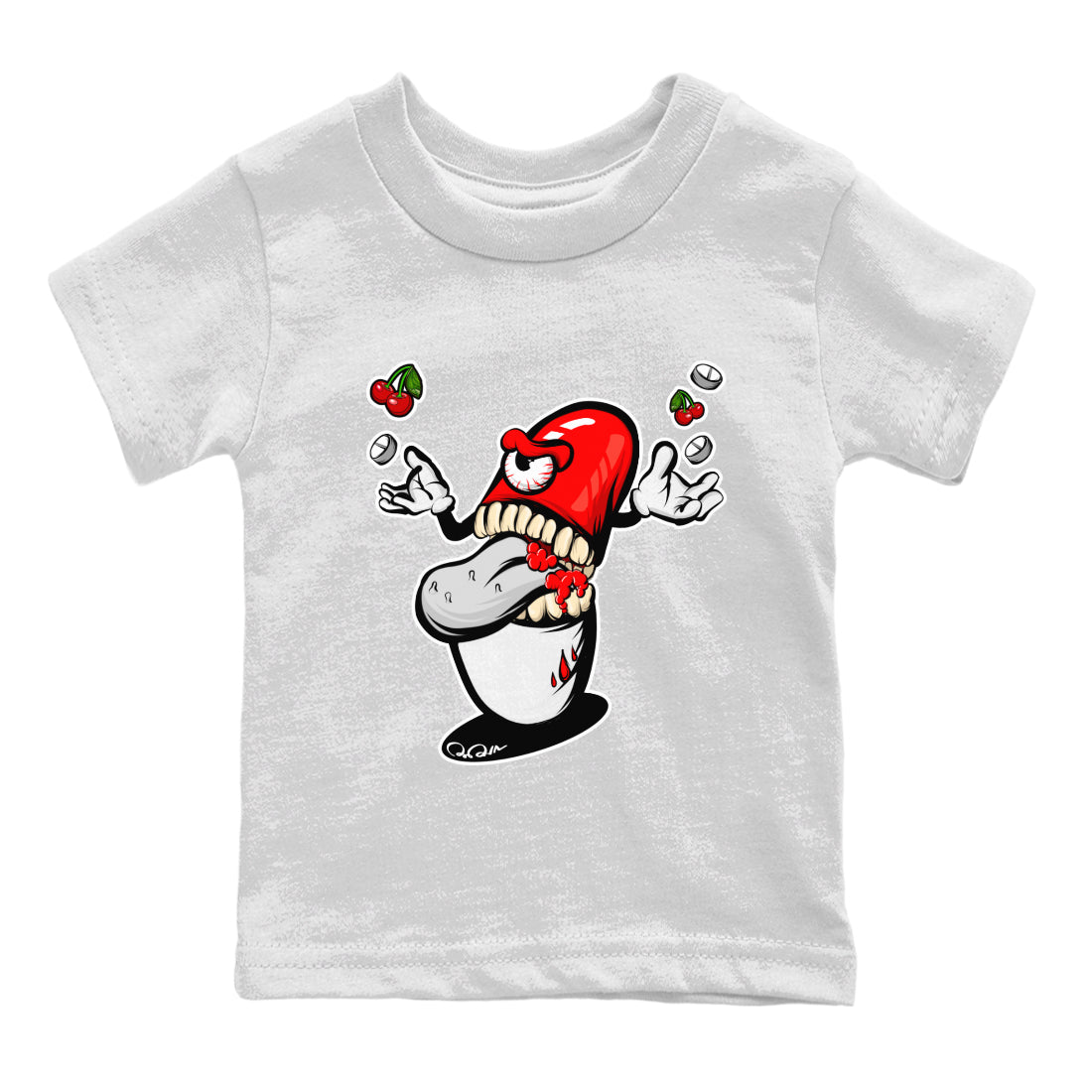 Pill Monster Kids Tops - Air Jordan 12 Cherry