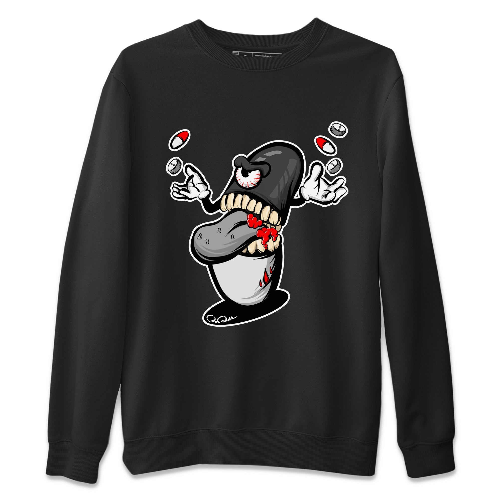 Pill Monster Unisex Tops - Air Jordan 13 Black Flint