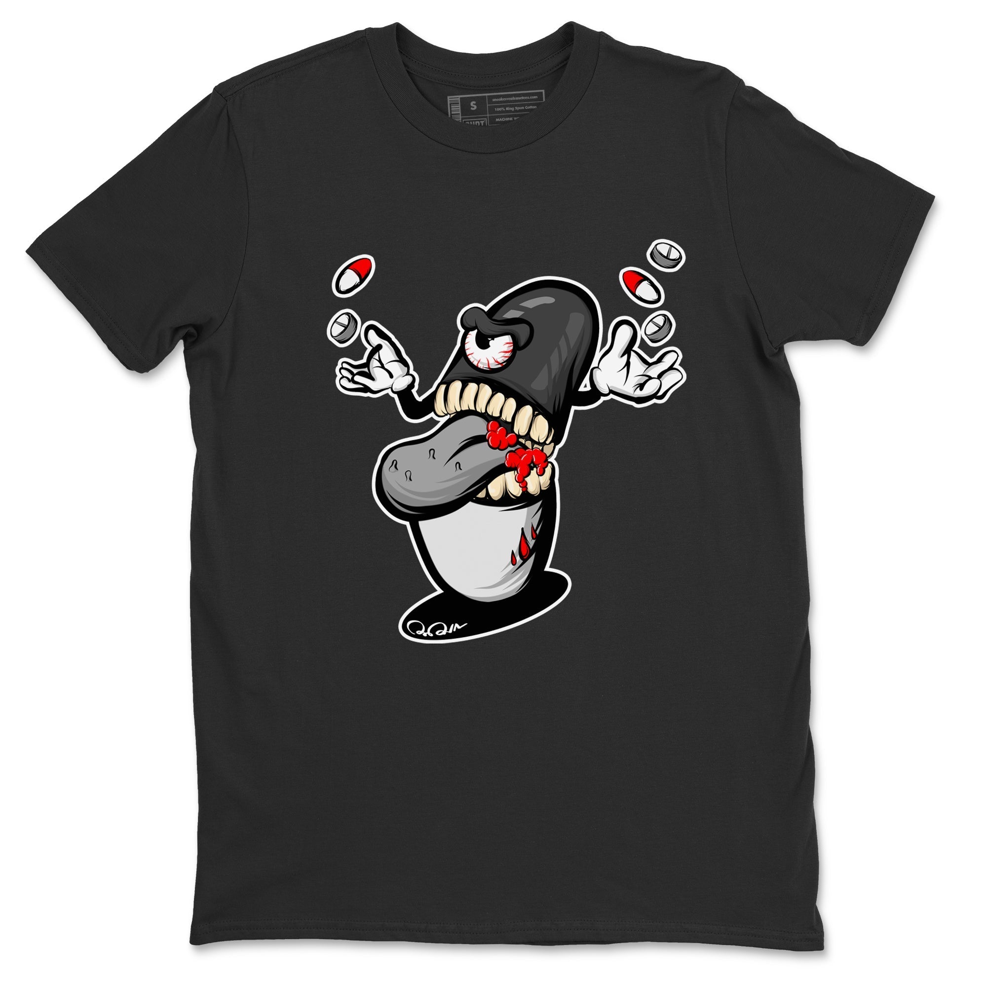 Pill Monster Unisex Tops - Air Jordan 13 Black Flint