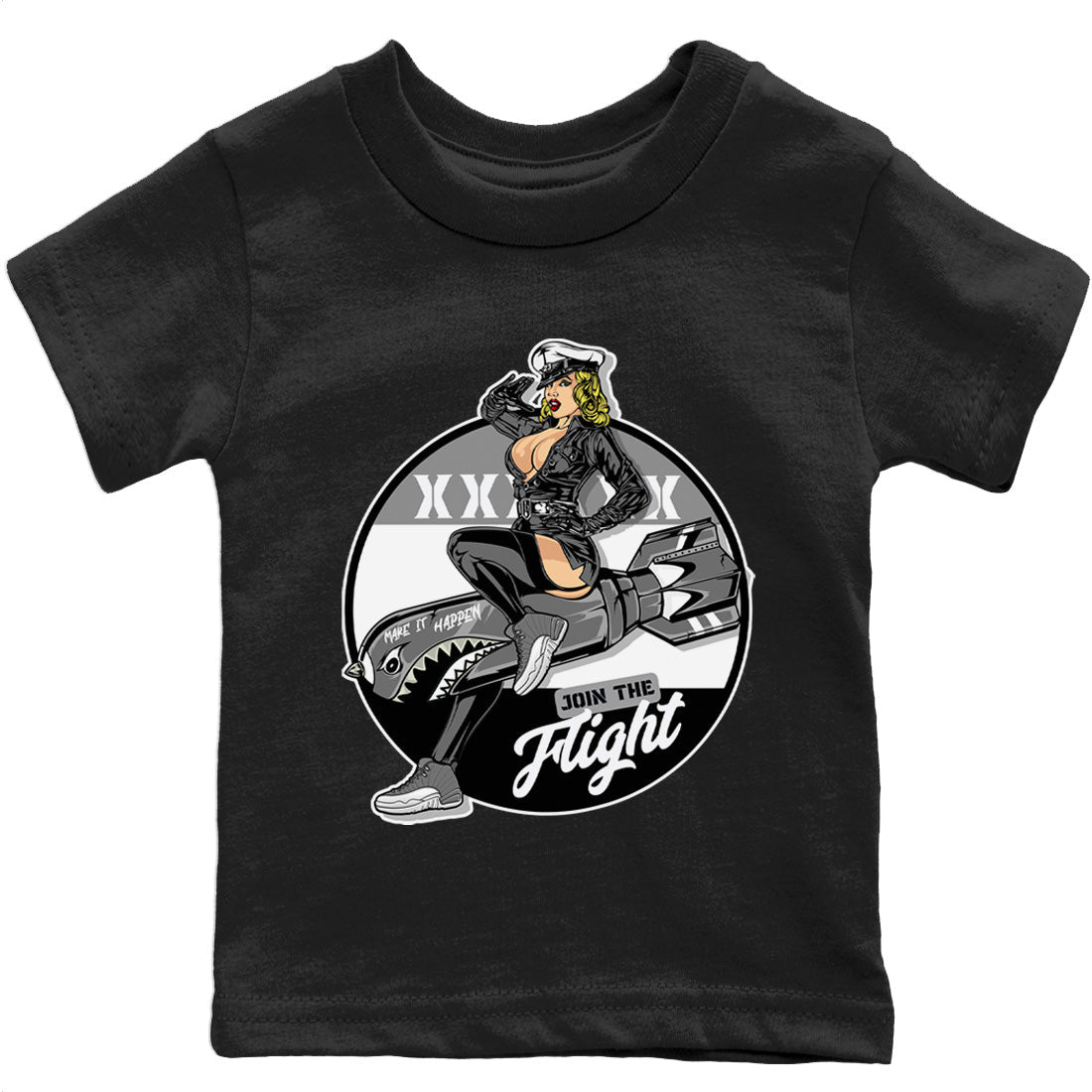 Pin Up Girl Kids Tops - Air Jordan 12 Stealth