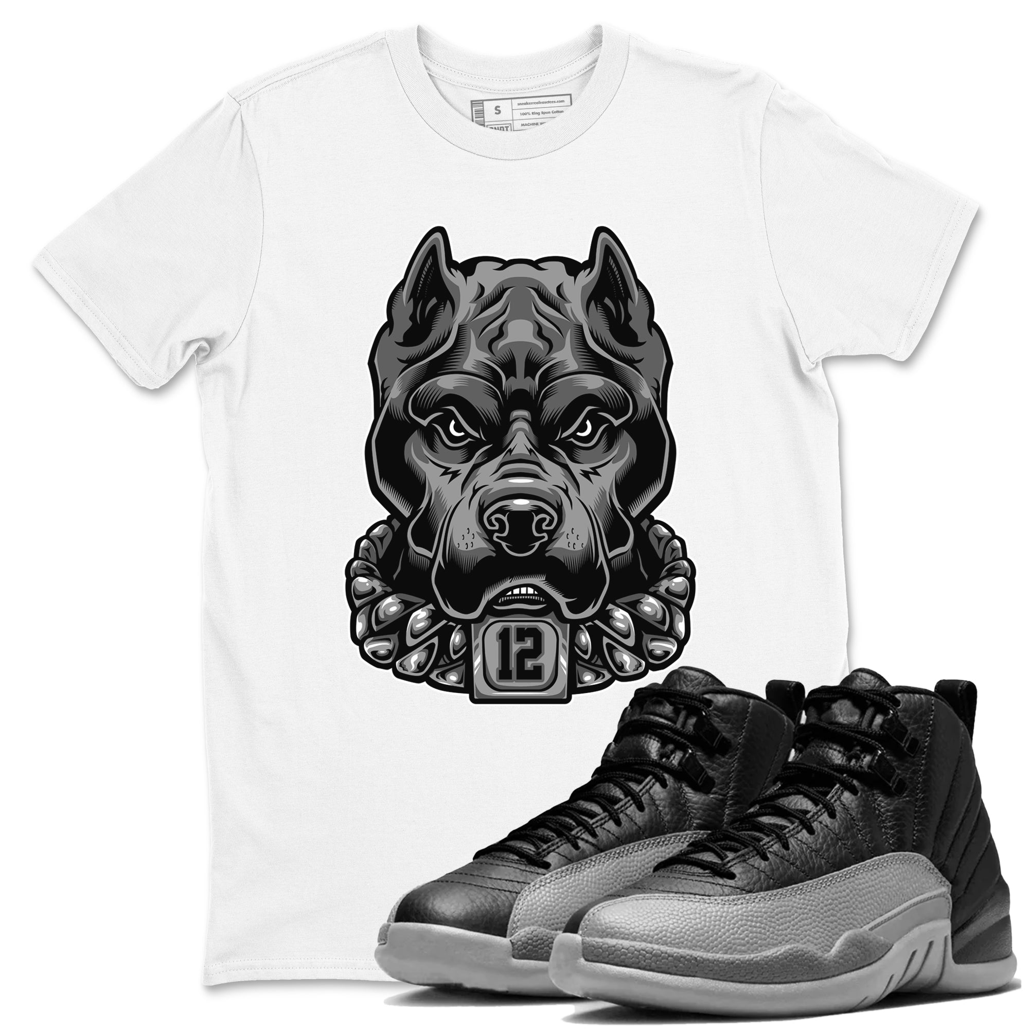 Pitbull snkmatch Tees - Air Jordan 12 Black Wolf Grey