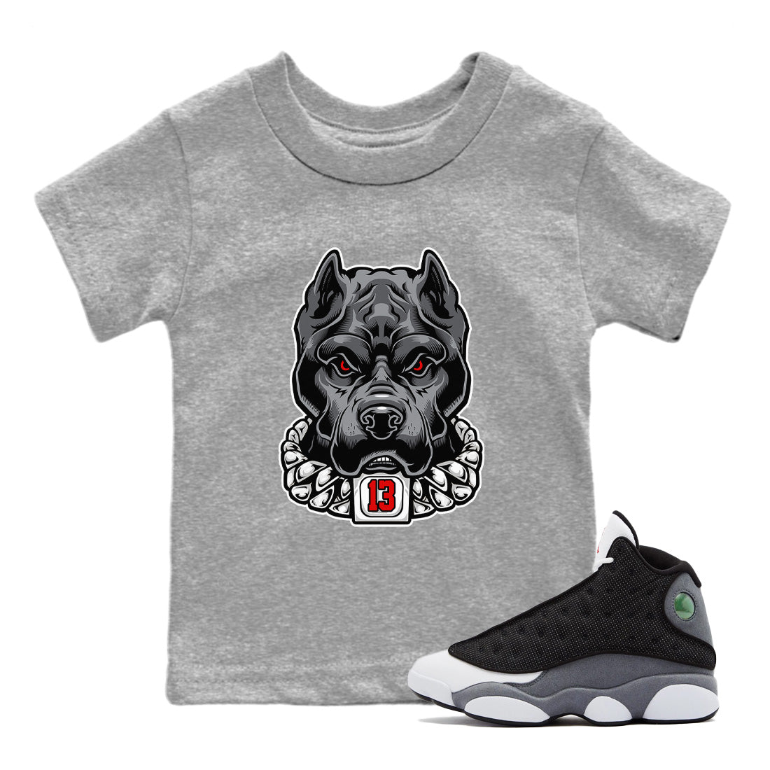 Pitbull Kids Tops - Air Jordan 13 Black Flint