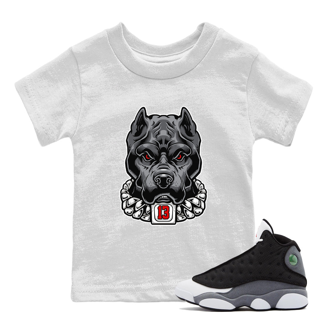Pitbull Kids Tops - Air Jordan 13 Black Flint