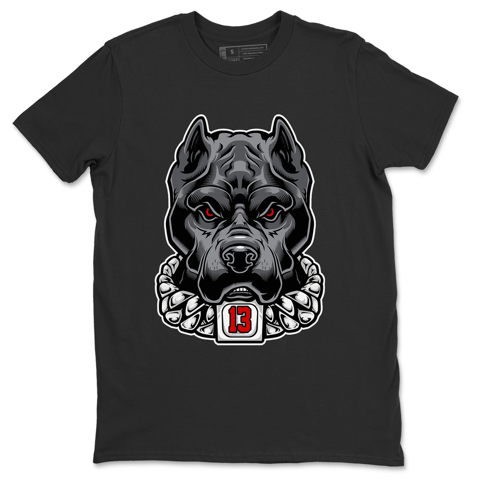 Pitbull Unisex Tops - Air Jordan 13 Black Flint