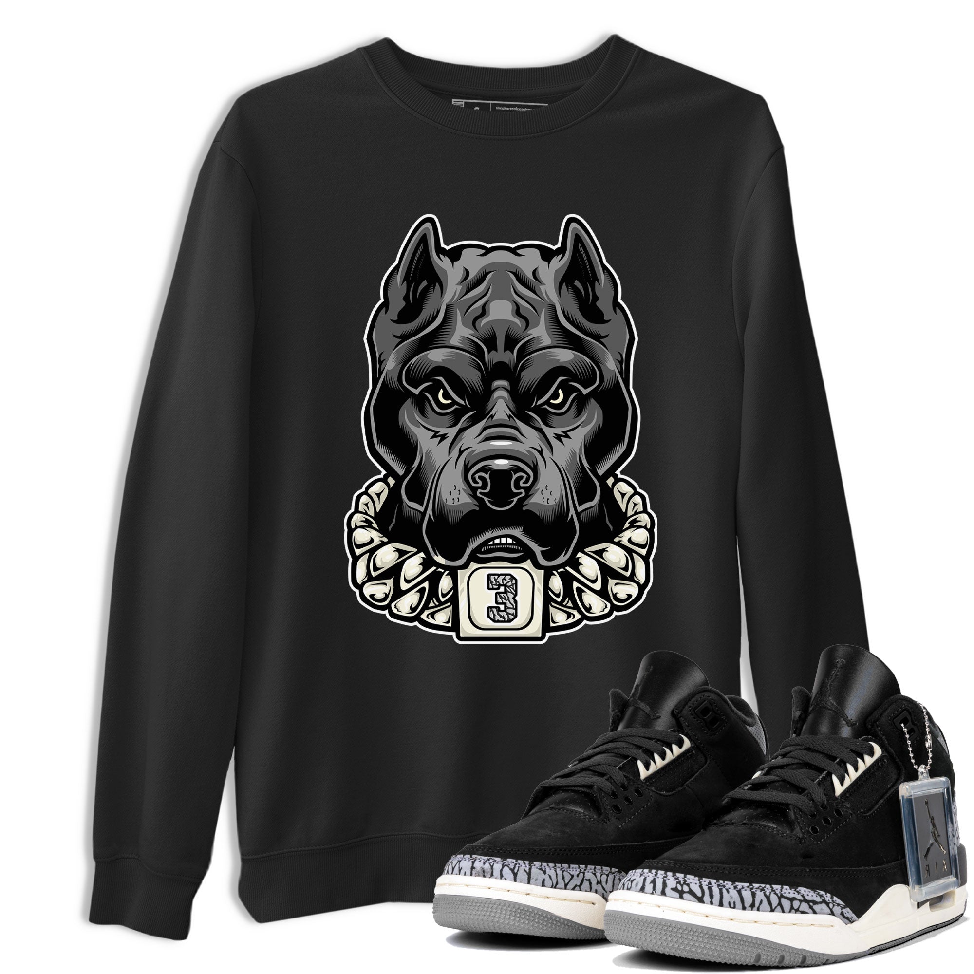 Pitbull snkmatch Tee - Air Jordan 3 Off Noir