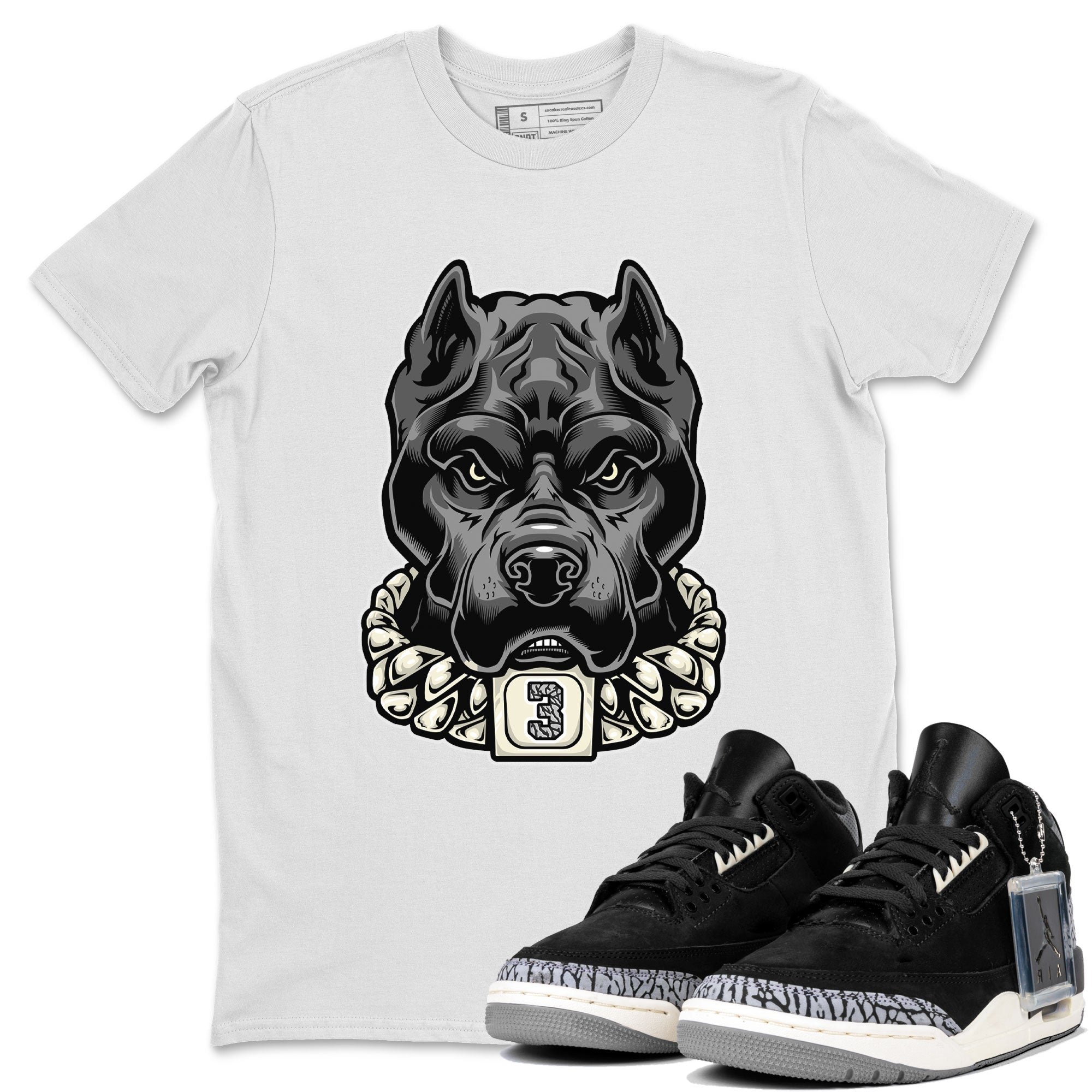 Pitbull snkmatch Tee - Air Jordan 3 Off Noir