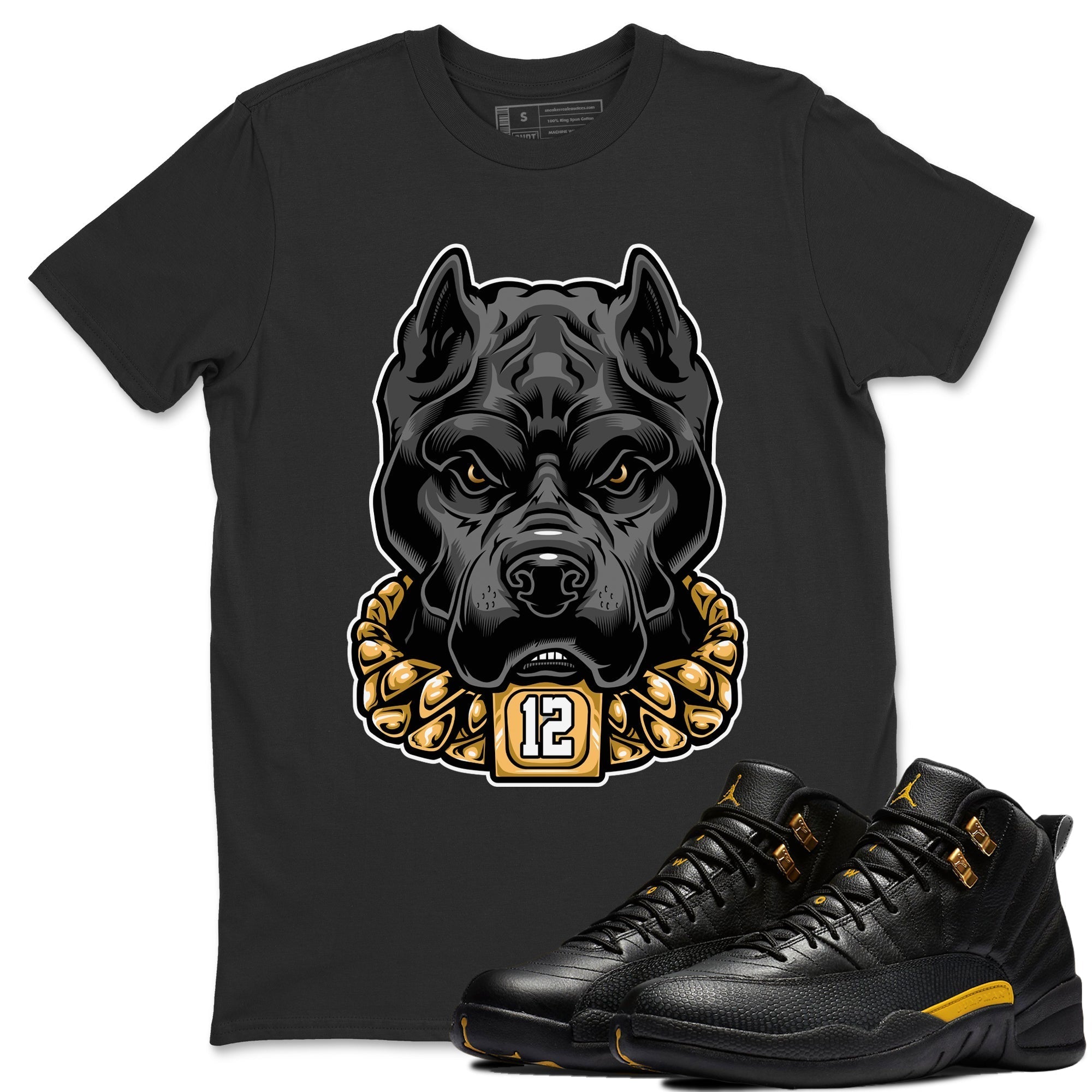 Pitbull Unisex Tops - Air Jordan 12 Black Taxi